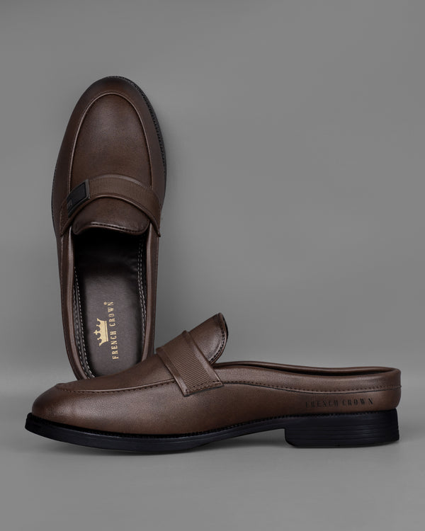 Dark Brown Buckled Slip-on Shoes FT034-6, FT034-7, FT034-8, FT034-9, FT034-10