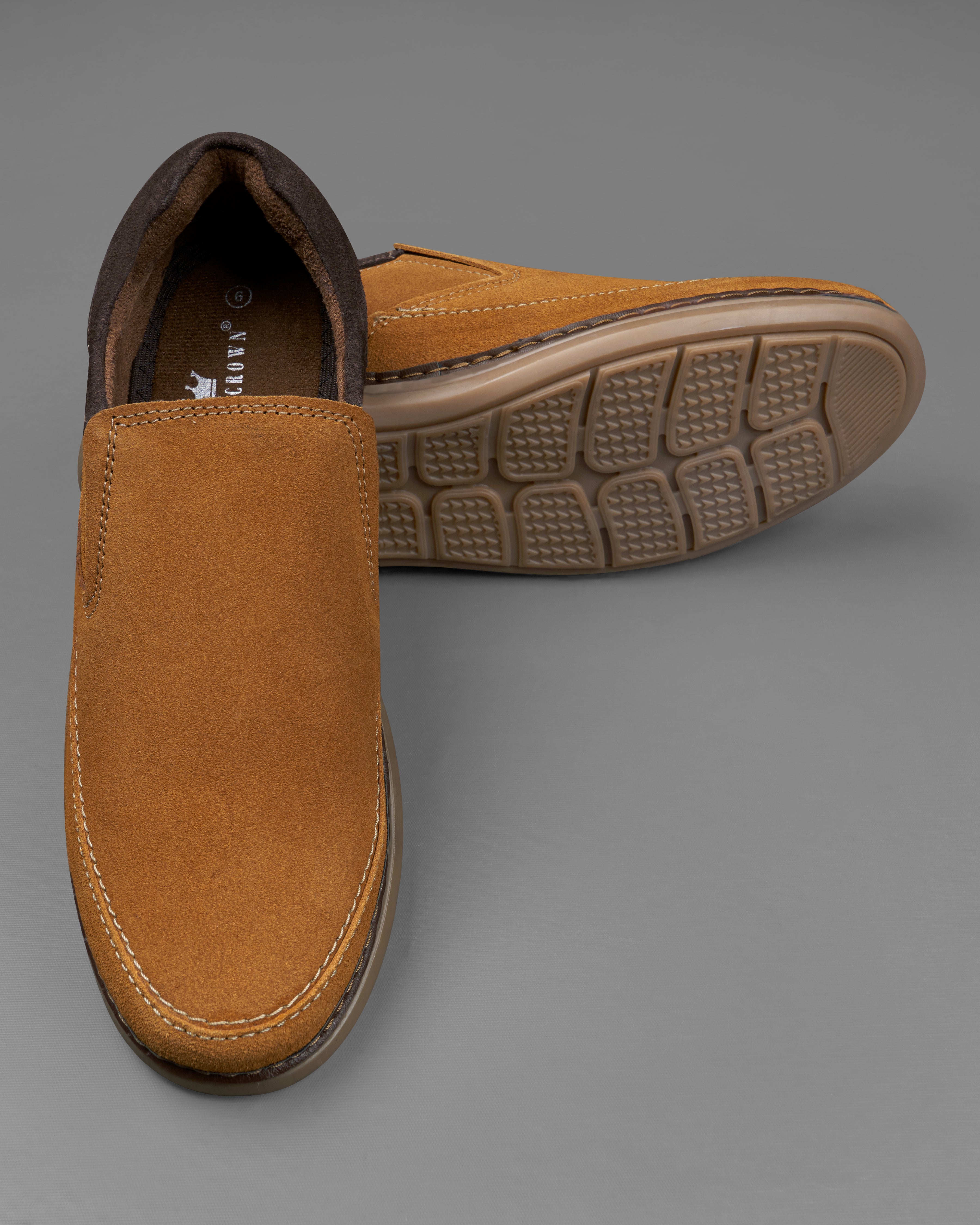 Brown Slip On Suede leather Shoes FT076-6, FT076-7, FT076-8, FT076-9, FT076-10, FT076-11