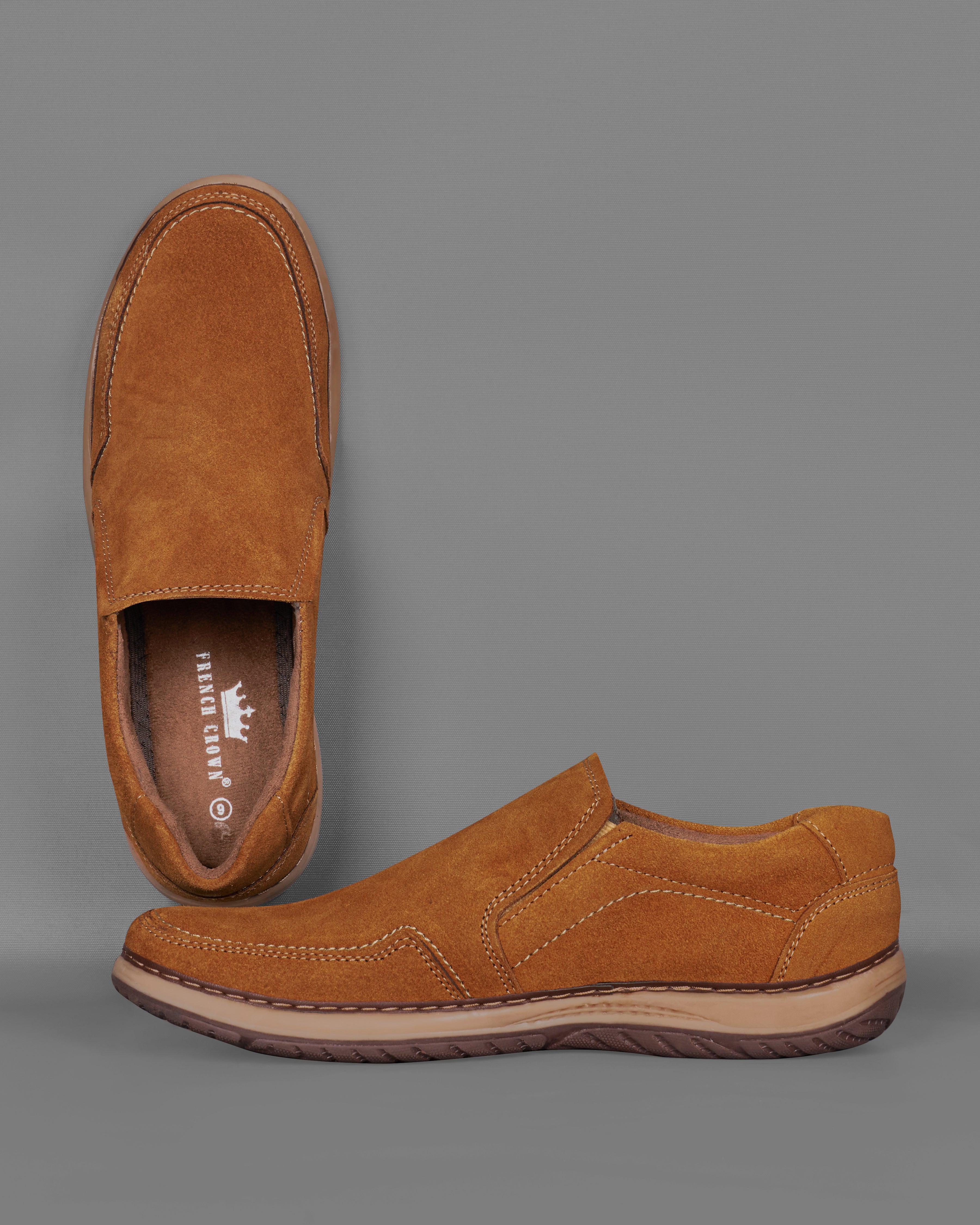 Copper Brown Slip On Suede leather Shoes FT078-6, FT078-7, FT078-8, FT078-9, FT078-10, FT078-11
