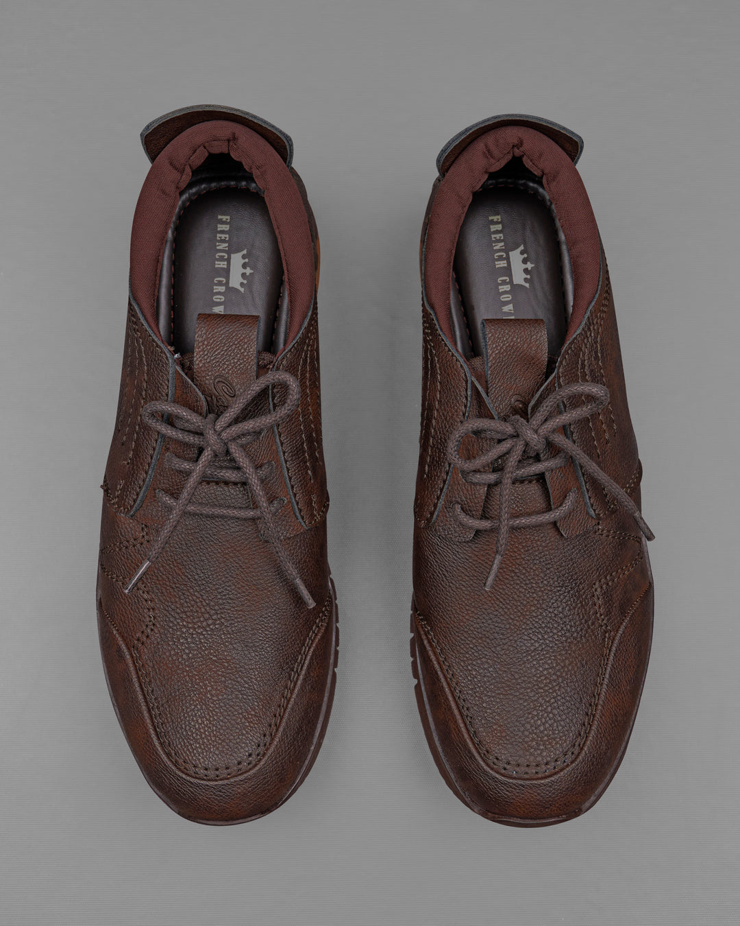 Grey boat shoes for men