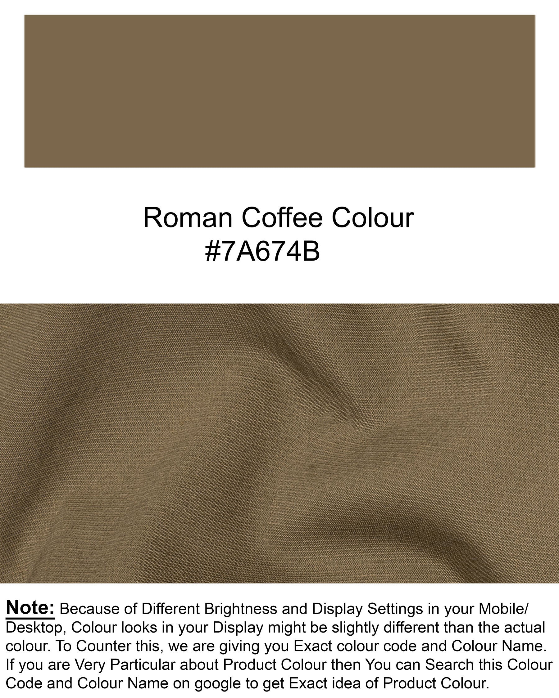 Roman Brown rinsed Clean Look Stretchable Denim J123-32, J123-34, J123-36, J123-38, J123-40