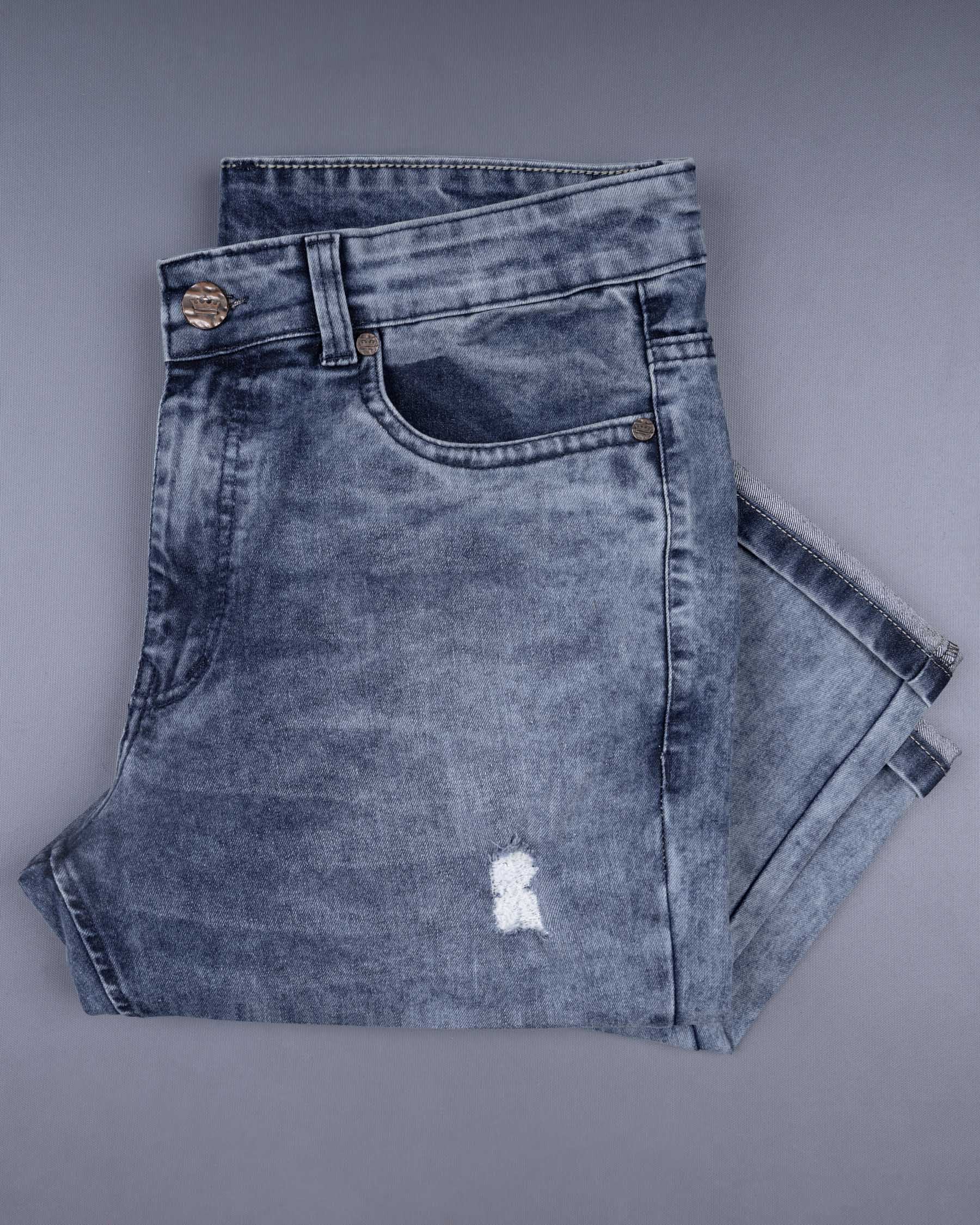 Sky Stone washed Mildly Distressed Stretchable Denim J133-32, J133-34, J133-36, J133-38, J133-40