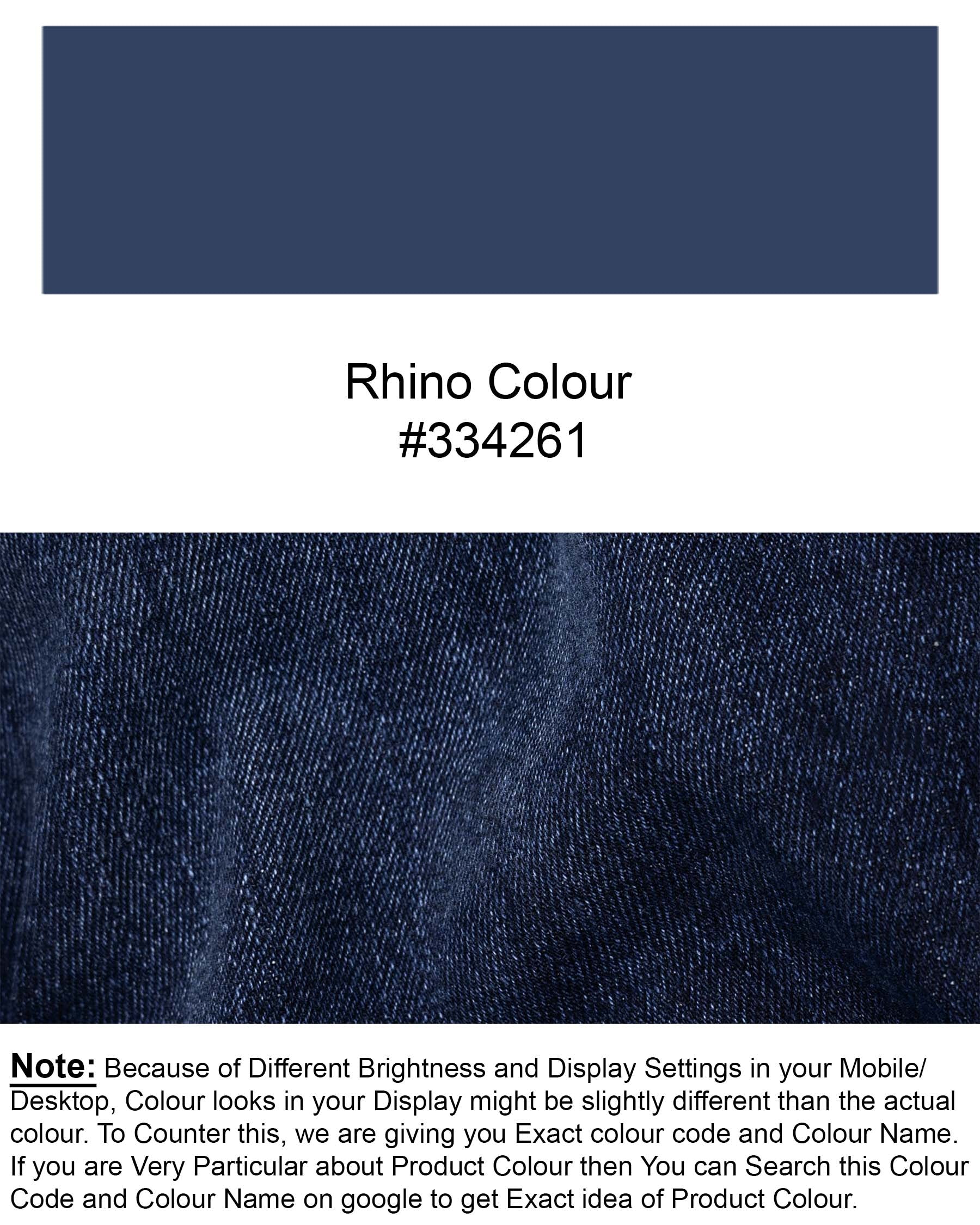 Rhino Blue Hand Sanding Clean Look Stretchable Denim J137-32, J137-34, J137-36, J137-38, J137-40