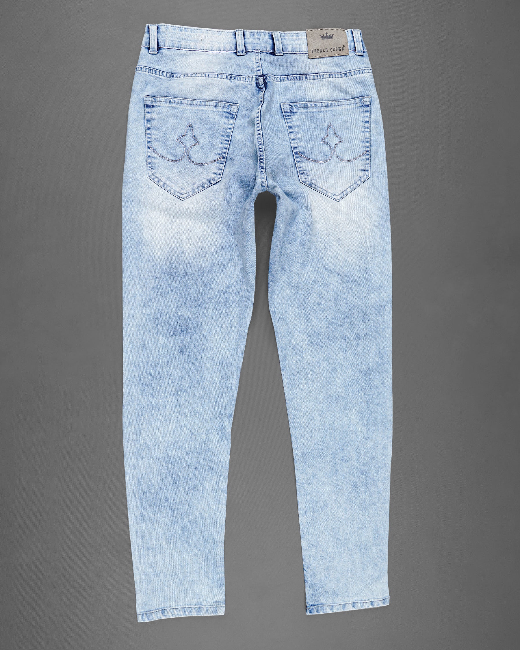 Heather Blue Stone Wash Clean Look Stretchable Denim J142-30, J142-32, J142-34, J142-36, J142-38, J142-40