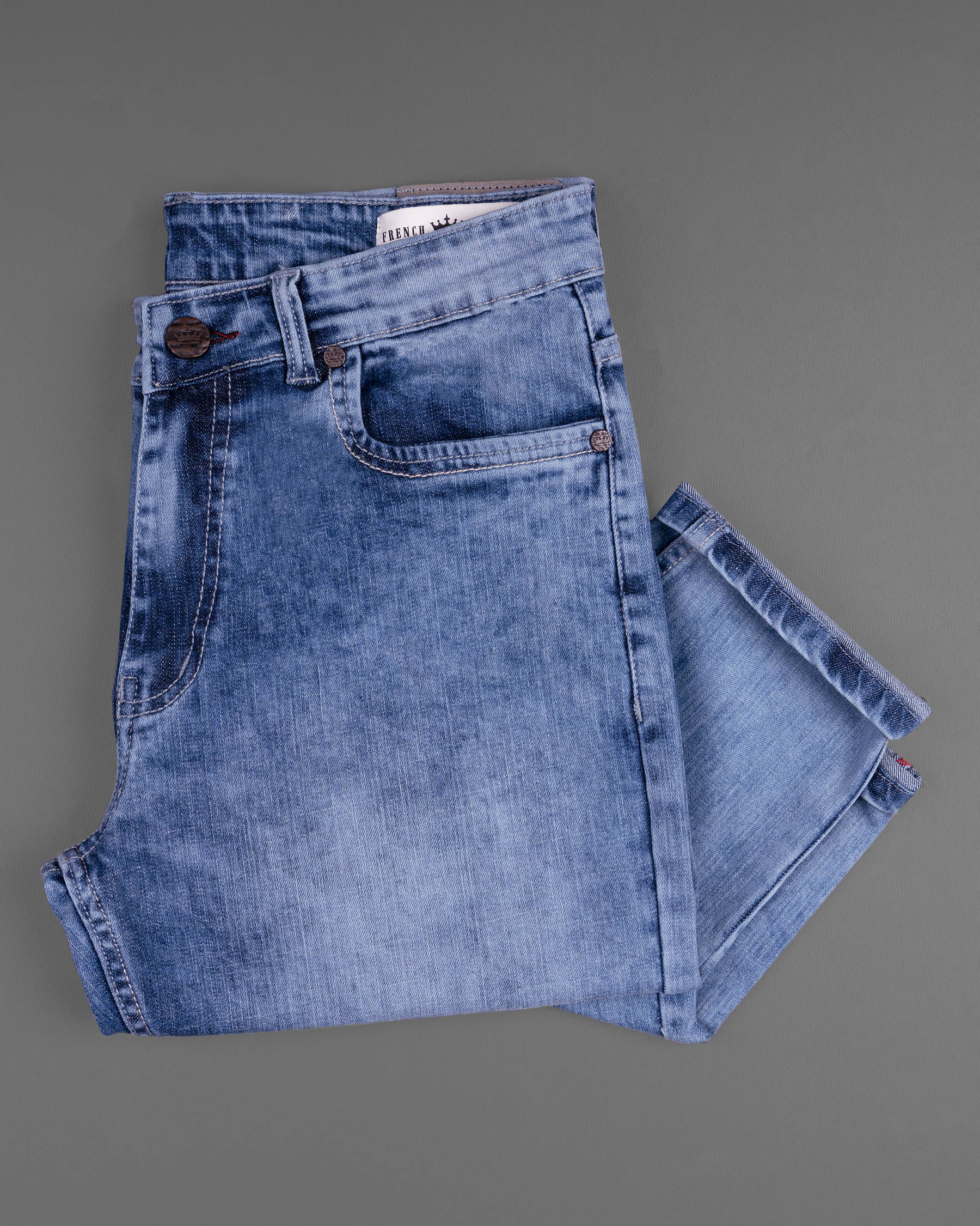 Carolina Blue Stone Wash Clean Look Stretchable Denim J147-32, J147-34, J147-36, J147-38, J147-40