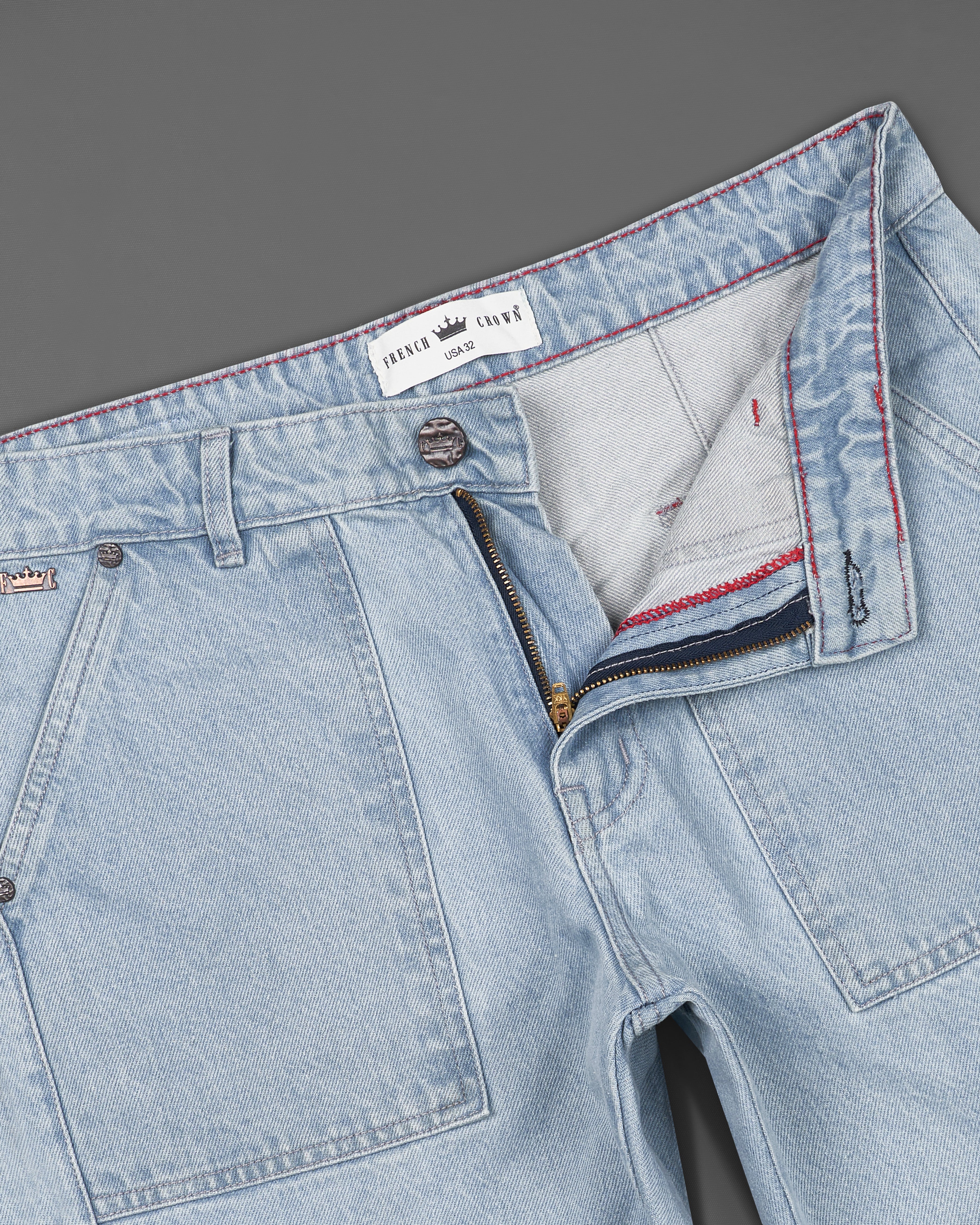 【denim】 Jaxon-Z Straight Fit Solid Denim