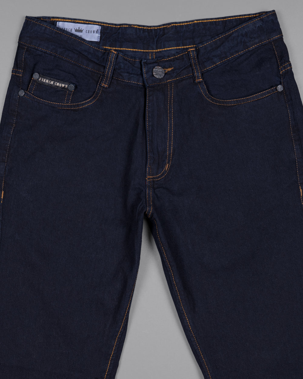 DARK WASH MIRAGE BLUE SLIM FIT MID-RISE CLEAN LOOK STRETCHABLE DENIM