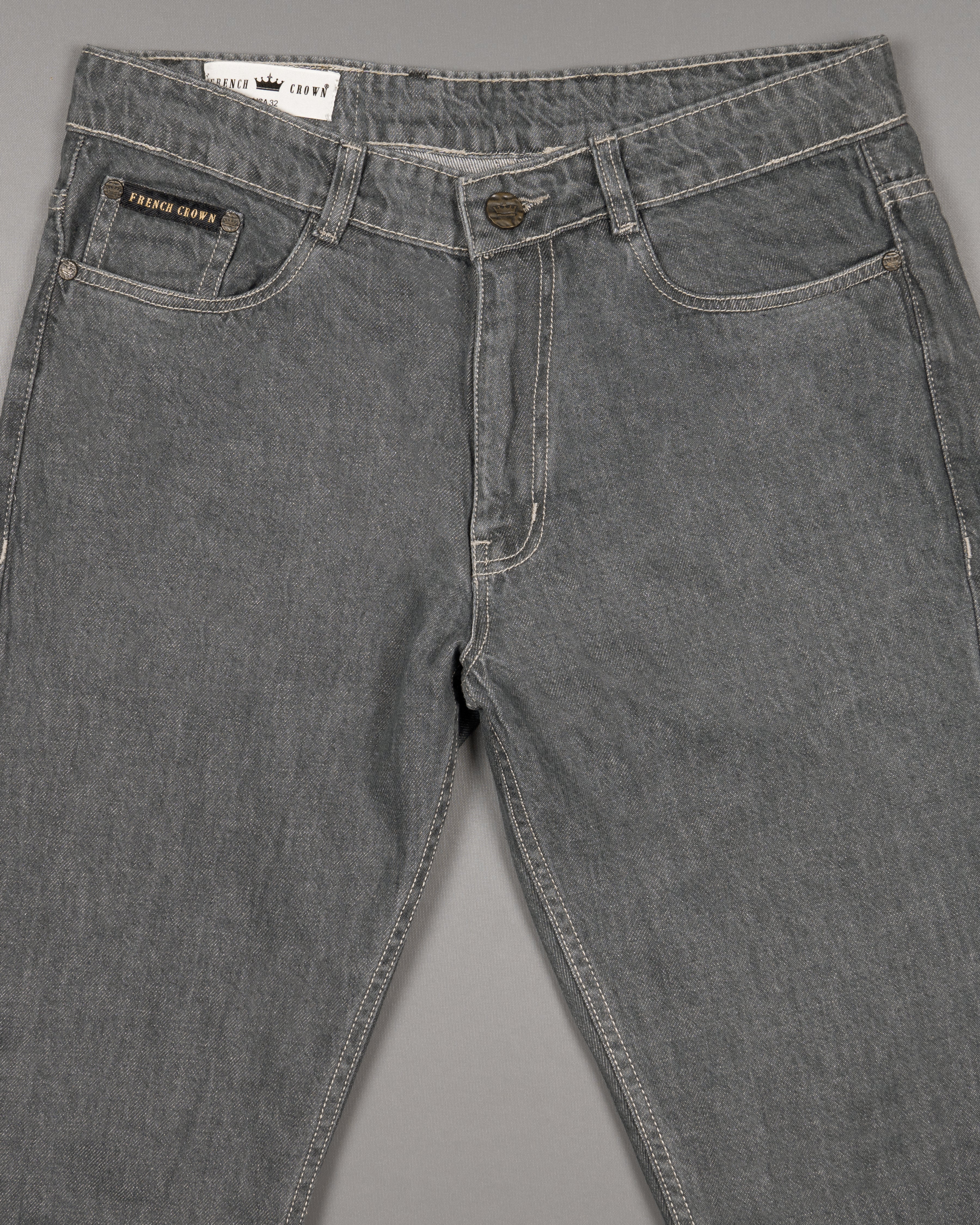 FUSCOUS GRAY SLIM FIT MID-RISE CLEAN LOOK STRETCHABLE DENIM J80-30, J80-32, J80-34, J80-36, J80-38, J80-40