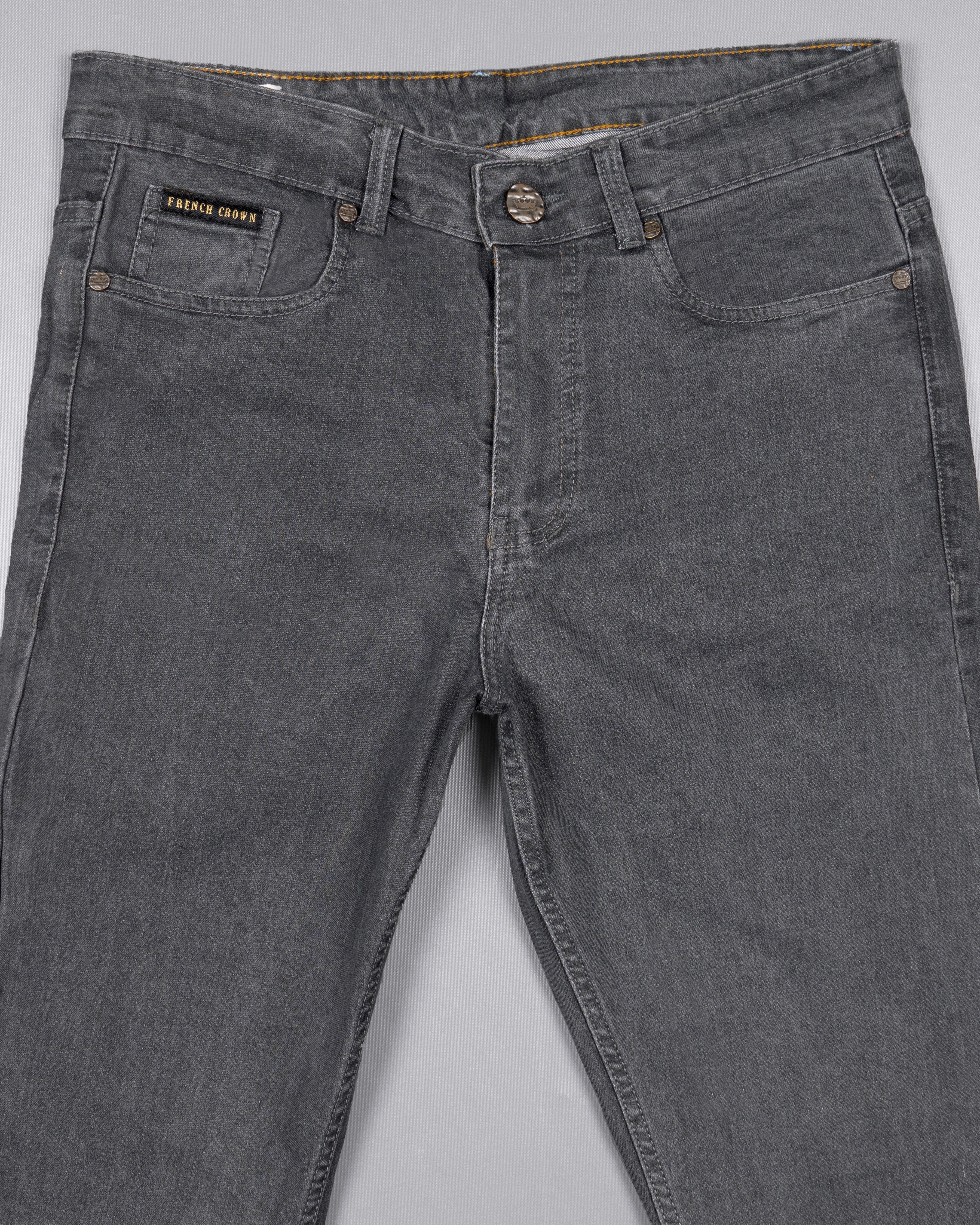 ABBEY GREY SLIM FIT MID-RISE CLEAN LOOK STRETCHABLE DENIM J82-30, J82-32, J82-34, J82-36, J82-38, J82-40