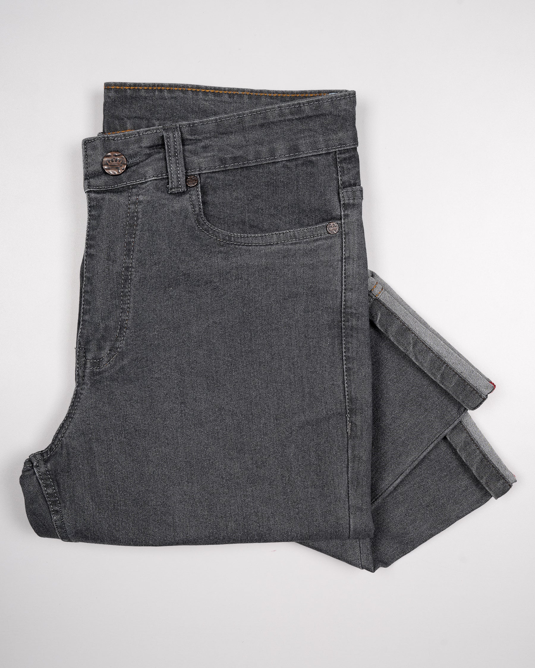 ABBEY GREY SLIM FIT MID-RISE CLEAN LOOK STRETCHABLE DENIM J82-30, J82-32, J82-34, J82-36, J82-38, J82-40