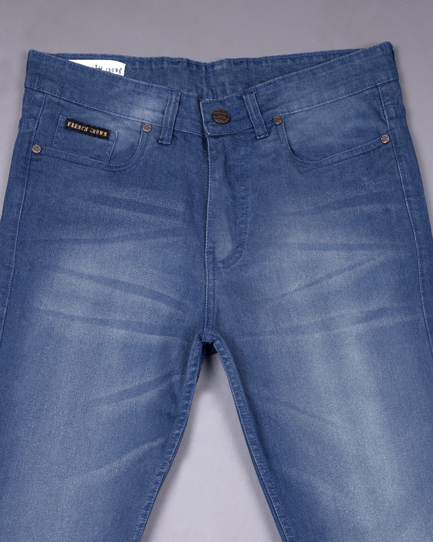 San Marino Blue Slim Fit Mid-Rise Clean Look Stretchable Denim J92-32, J92-34, J92-36, J92-38, J92-40