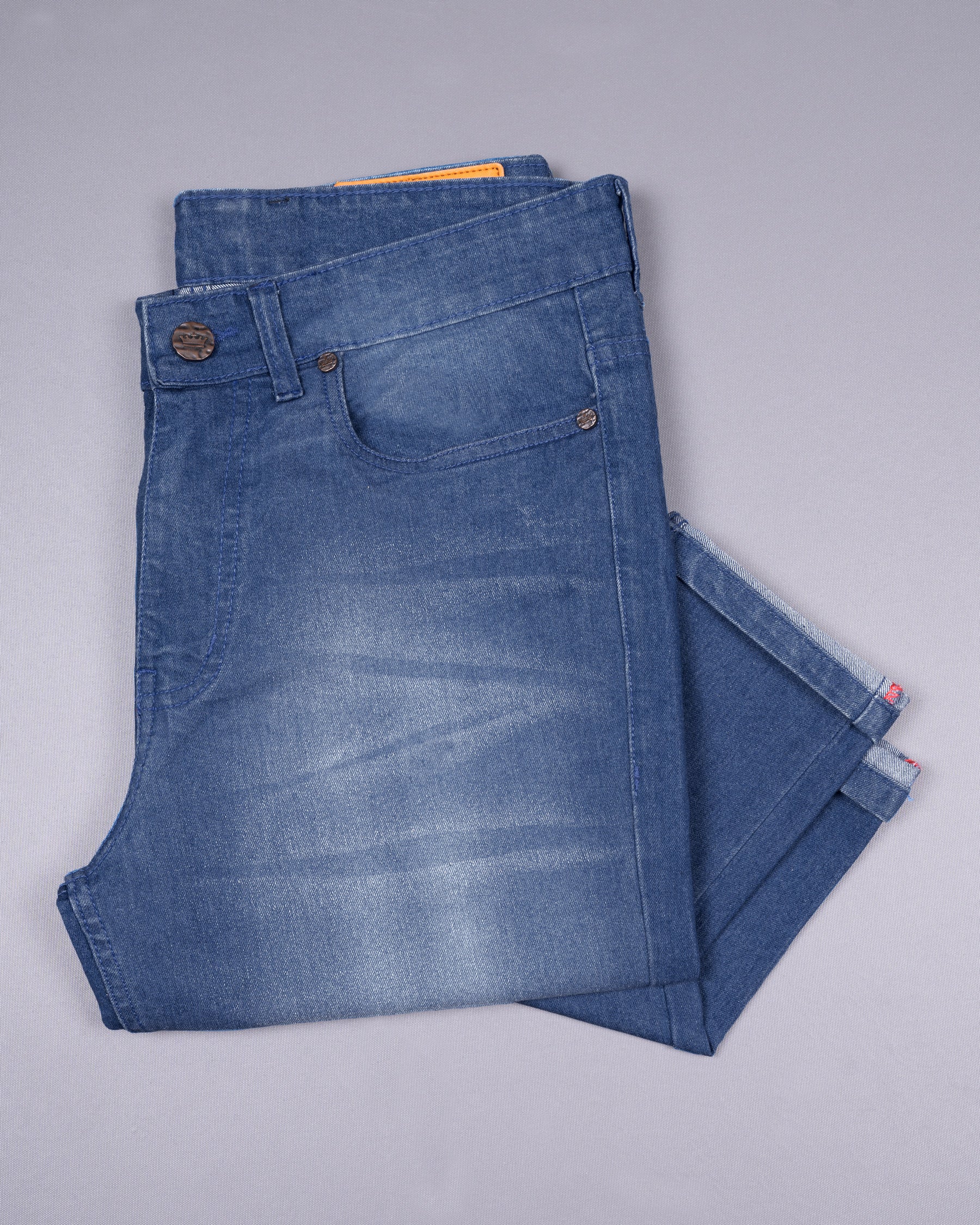 San Marino Blue Slim Fit Mid-Rise Clean Look Stretchable Denim J92-32, J92-34, J92-36, J92-38, J92-40