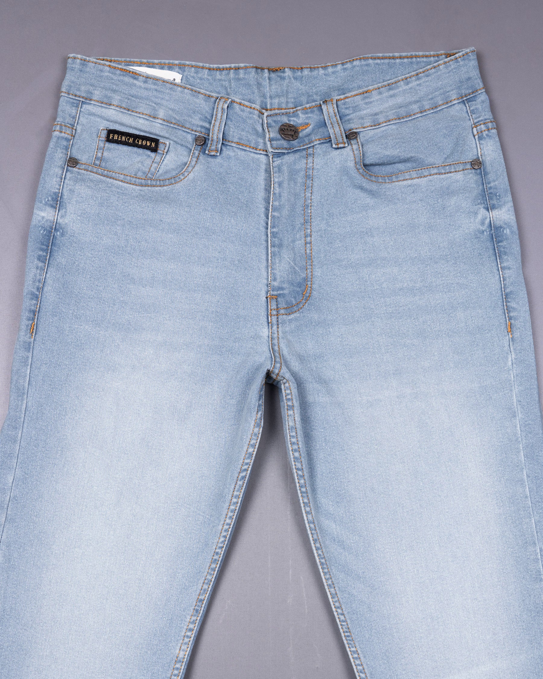 Echo Blue Slim Fit Mid-Rise Clean Look Stretchable Denim J93-32, J93-34, J93-36, J93-38, J93-40