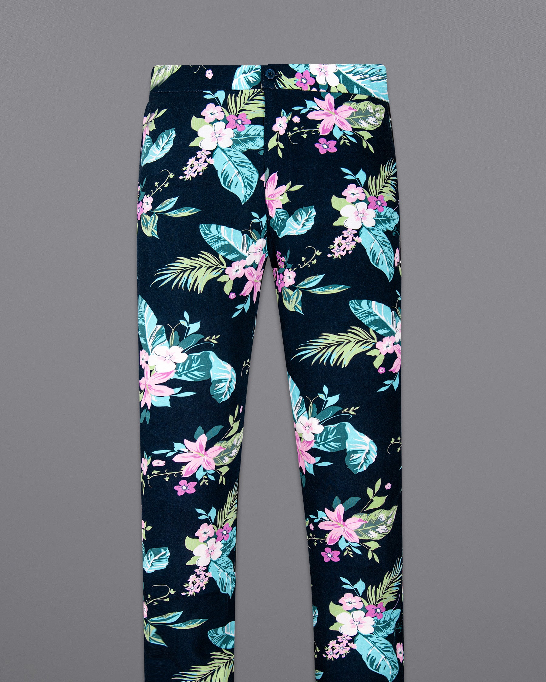 Navy Blue Floral Printed Premium Tencel Lounge Pant LP155-28, LP155-30, LP155-32, LP155-34, LP155-36, LP155-38, LP155-40, LP155-42, LP155-44