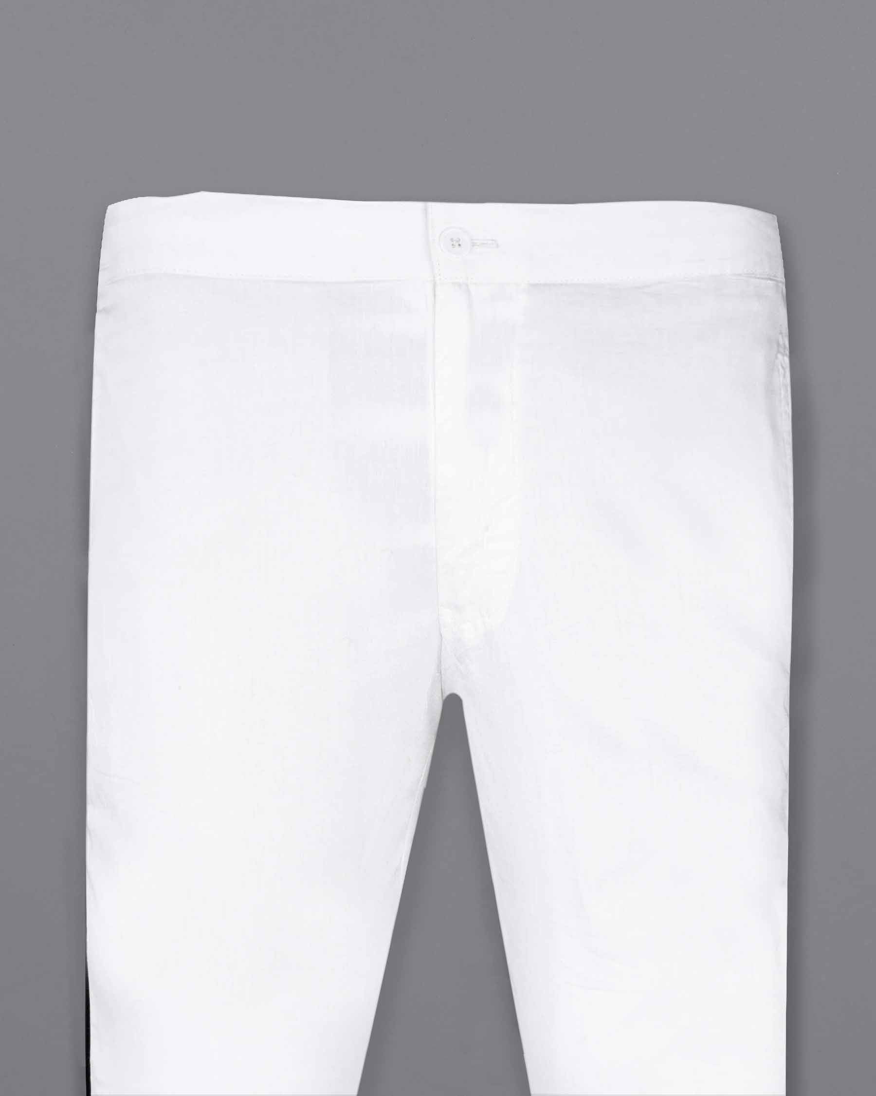 Mens Premium Cotton White Pant
