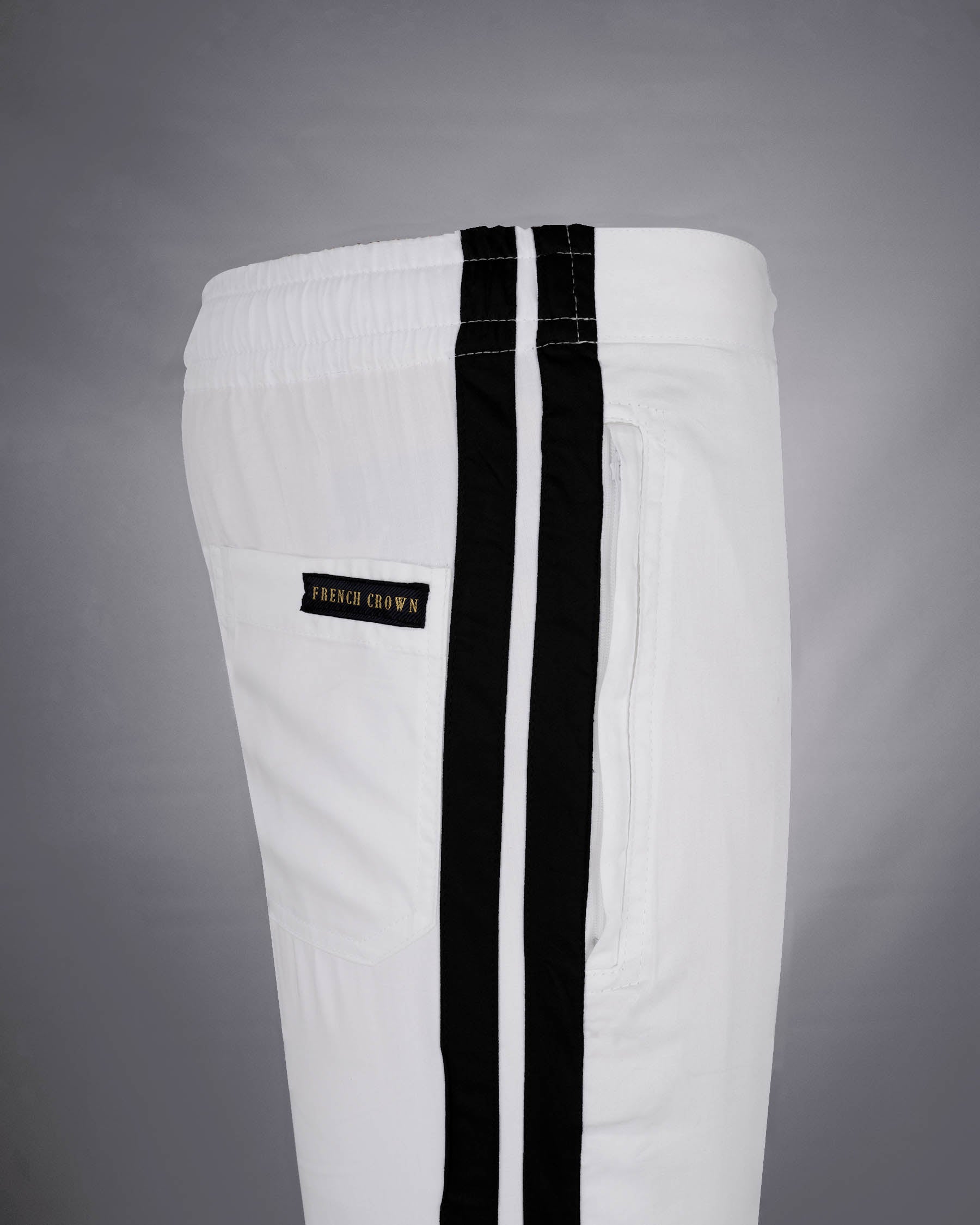 Jade Black And Bright White Super Soft Premium Cotton Designer Lounge Pant LP170-28, LP170-30, LP170-32, LP170-34, LP170-36, LP170-38, LP170-40, LP170-42, LP170-44