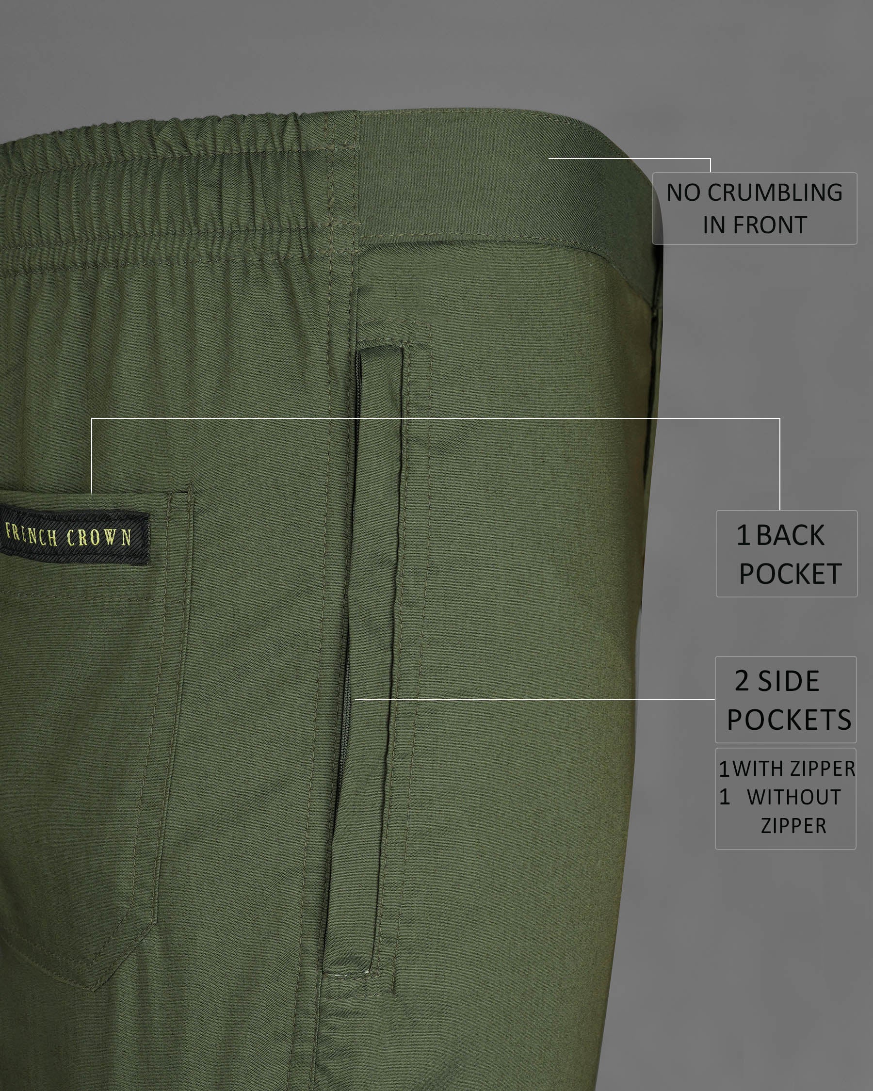 Kelp Green Premium Cotton Lounge Pant LP180-28, LP180-30, LP180-32, LP180-34, LP180-36, LP180-38, LP180-40, LP180-42, LP180-44 