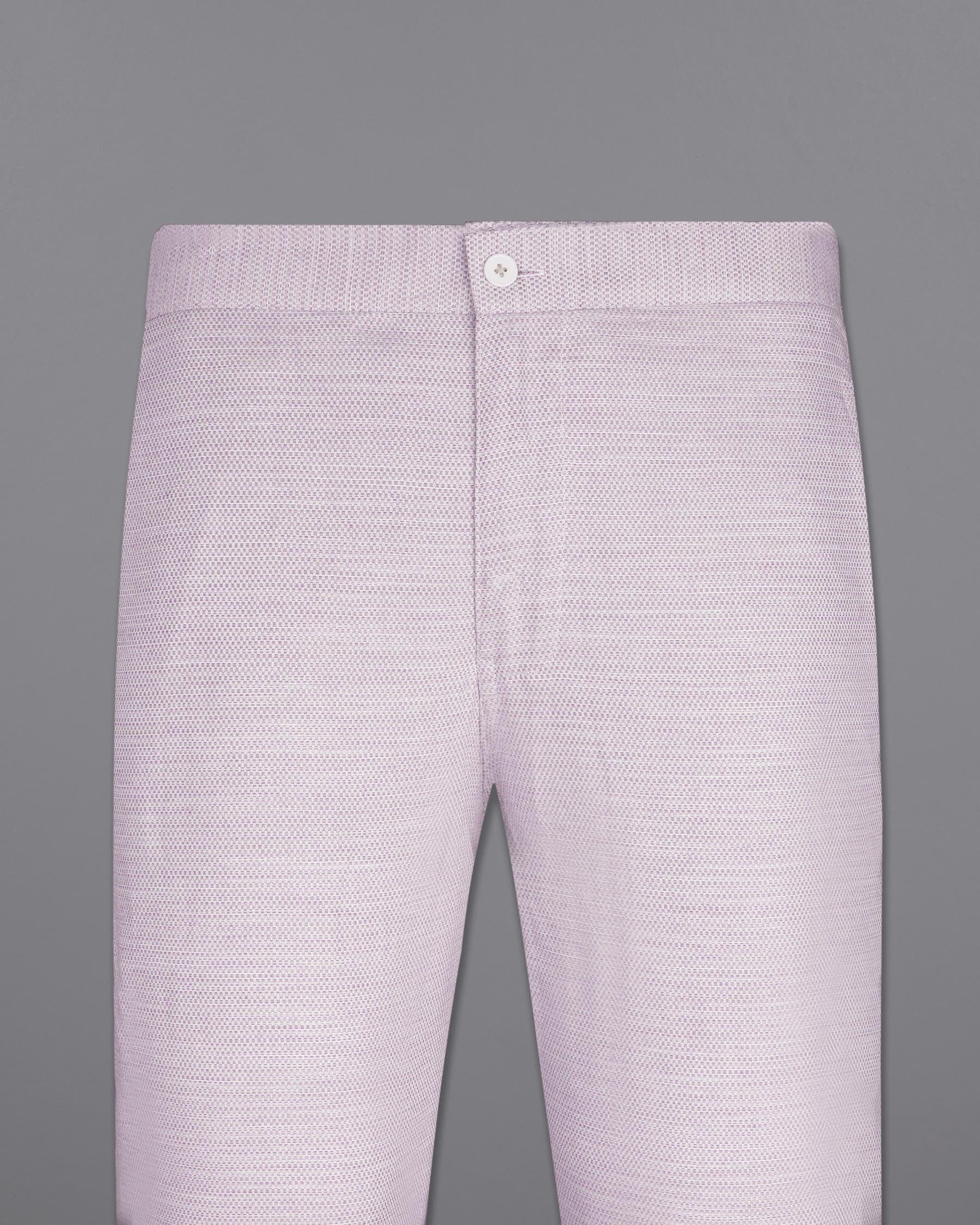 Off-White and Faded Pink Dobby Textured Lounge Pant LP181-28, LP181-30, LP181-32, LP181-34, LP181-36, LP181-38, LP181-40, LP181-42, LP181-44