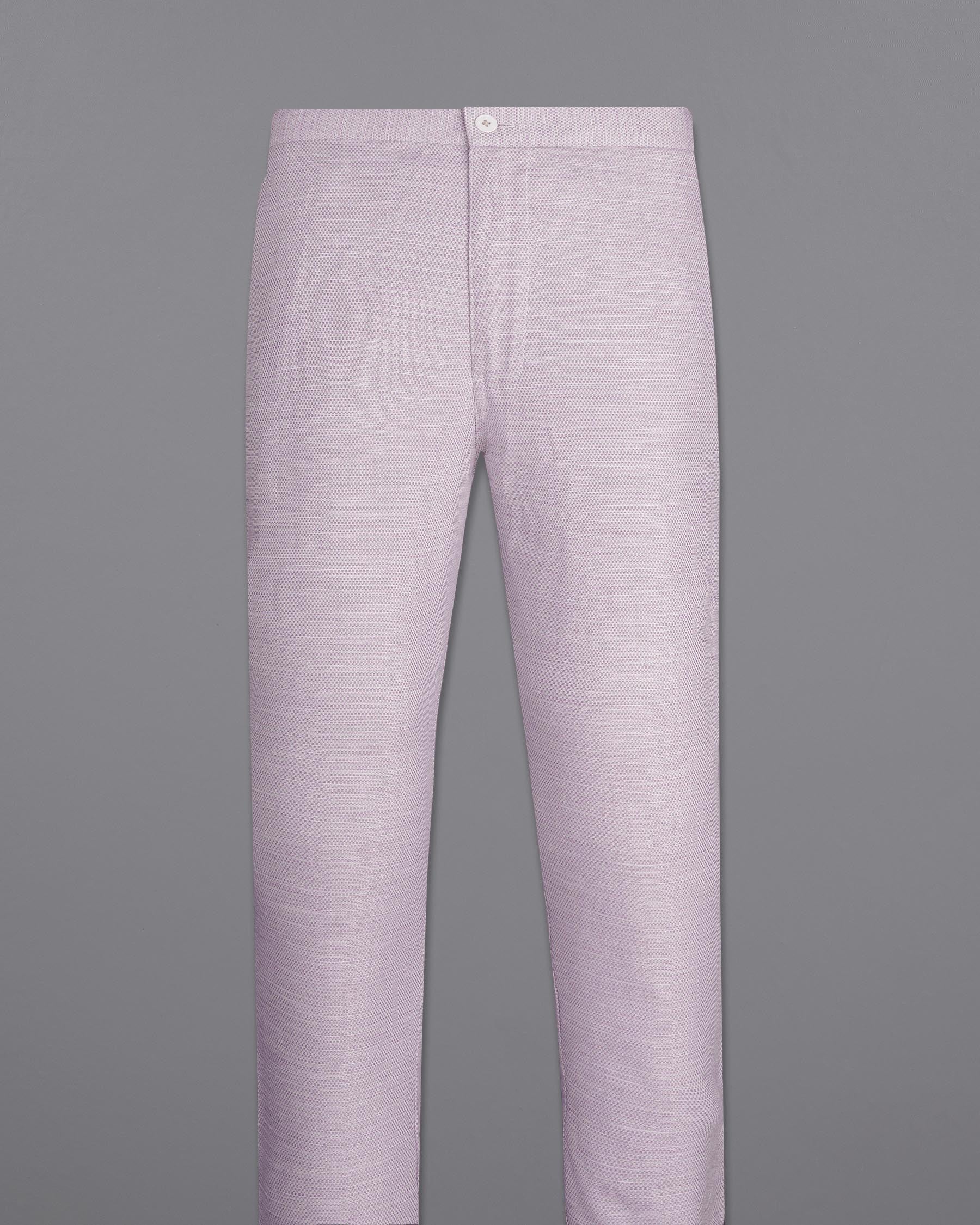 Off-White and Faded Pink Dobby Textured Lounge Pant LP181-28, LP181-30, LP181-32, LP181-34, LP181-36, LP181-38, LP181-40, LP181-42, LP181-44