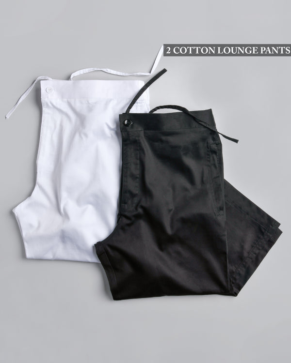 Black and White Premium Cotton Lounge Pants LP081-34, LP081-32, LP081-36, LP081-42, LP081-28, LP081-38, LP081-30, LP081-40, LP081-44