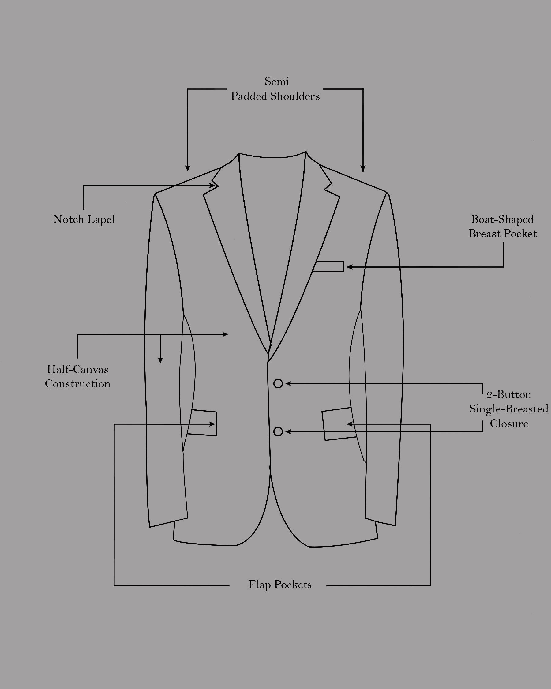 Korean Black ( The Best Black We Have ) with White Threadwork Designer Suit