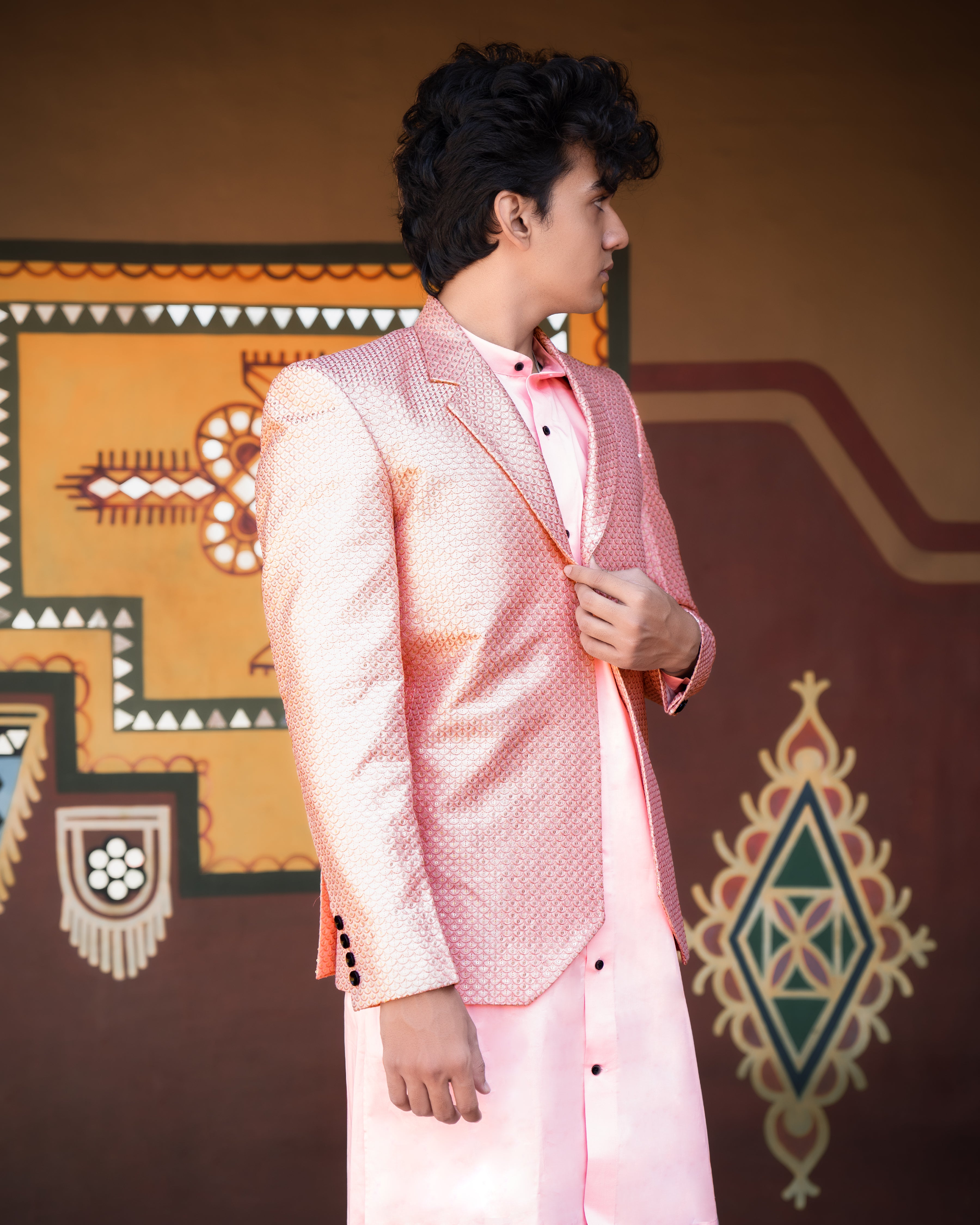 Pastel Pink Cotton Embroidered Thread Work Bandhgala Sherwani SHR011-SRW06-36, SHR011-SRW06-38, SHR011-SRW06-40, SHR011-SRW06-42, SHR011-SRW06-44, SHR011-SRW06-46, SHR011-SRW06-48, SHR011-SRW06-50, SHR011-SRW06-52, SHR011-SRW06-54, SHR011-SRW06-56, SHR011-SRW06-58, SHR011-SRW06-60