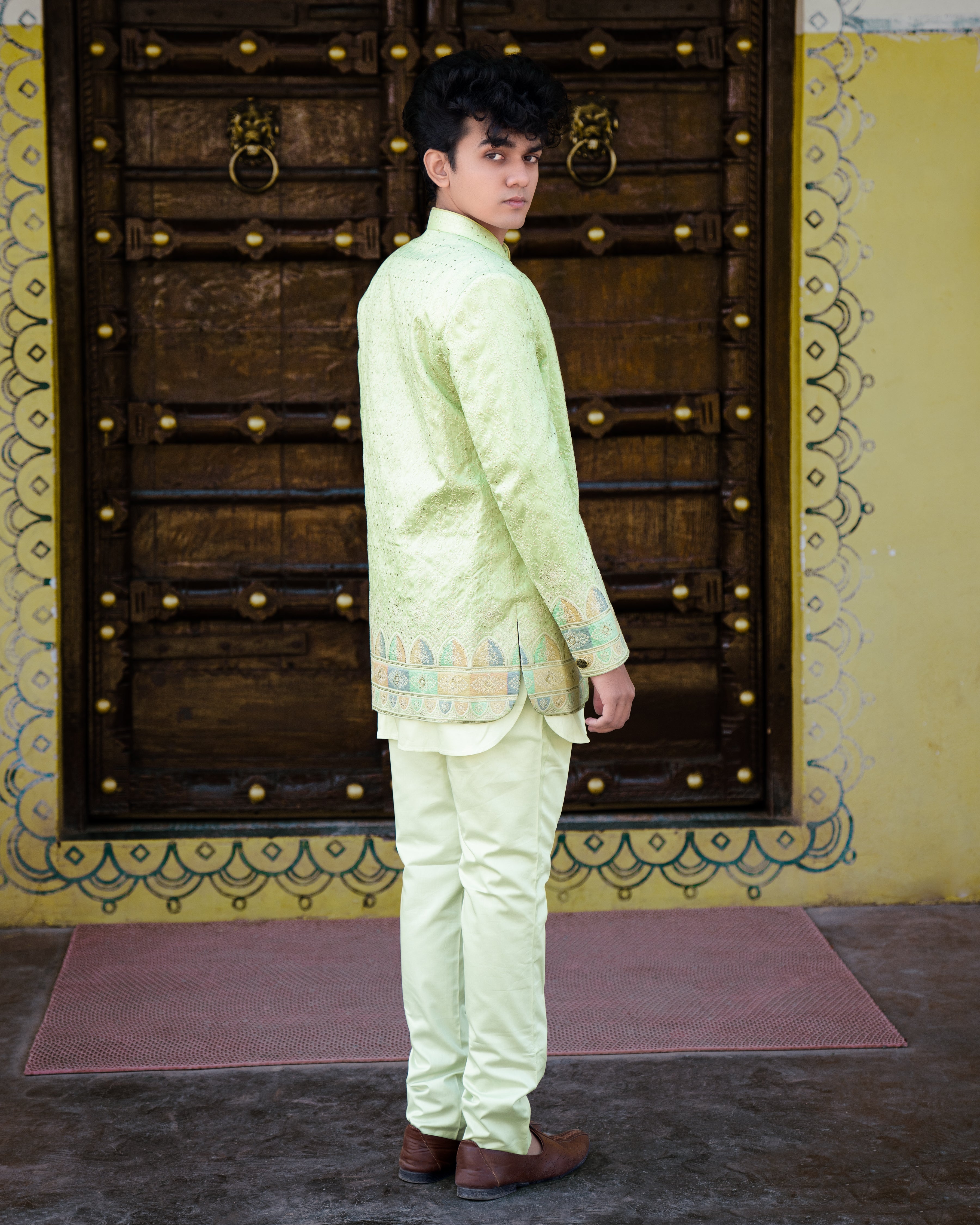 Surf Crest Green Embroidered Jodhpuri with Kurta Shirt and Pants Set SH014-SRW19-36, SH014-SRW19-38, SH014-SRW19-40, SH014-SRW19-42, SH014-SRW19-44, SH014-SRW19-46, SH014-SRW19-48, SH014-SRW19-50, SH014-SRW19-52, SH014-SRW19-54, SH014-SRW19-56, SH014-SRW19-58, SH014-SRW19-60