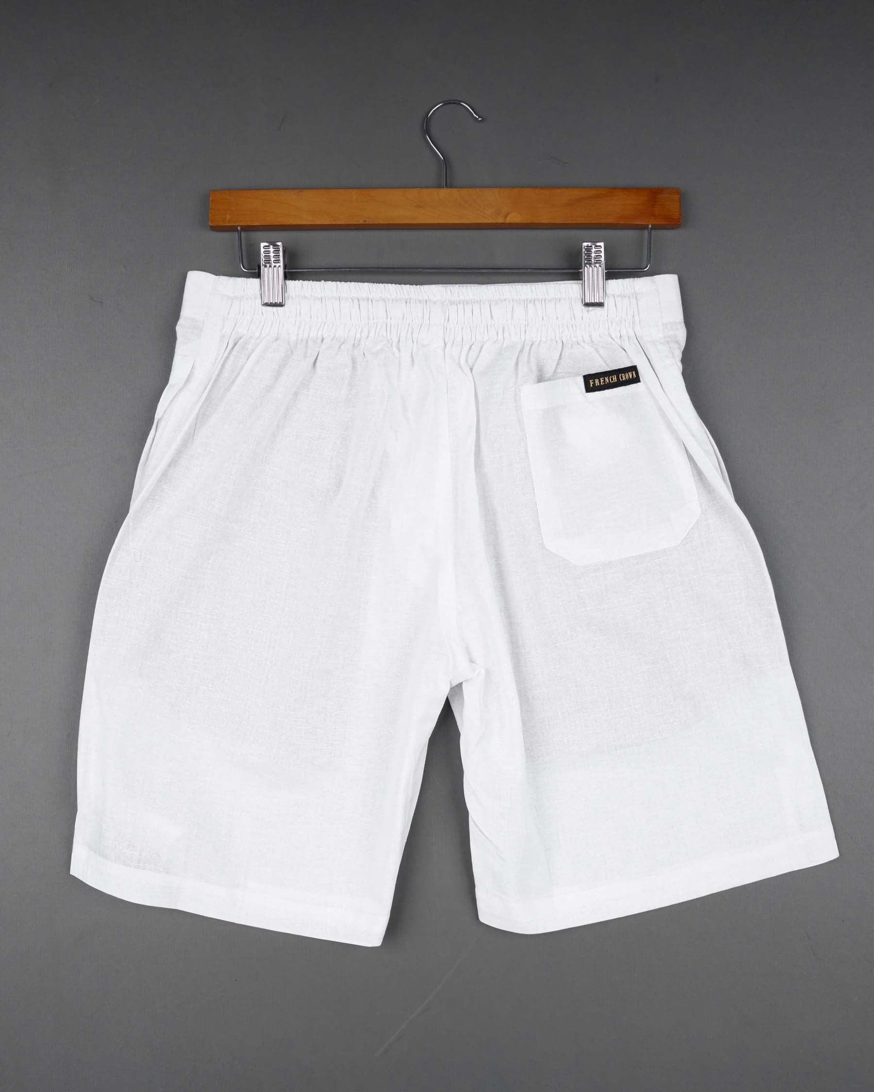 Vintage mens polo ralph lauren 100% linen shorts outlet sz 36 white