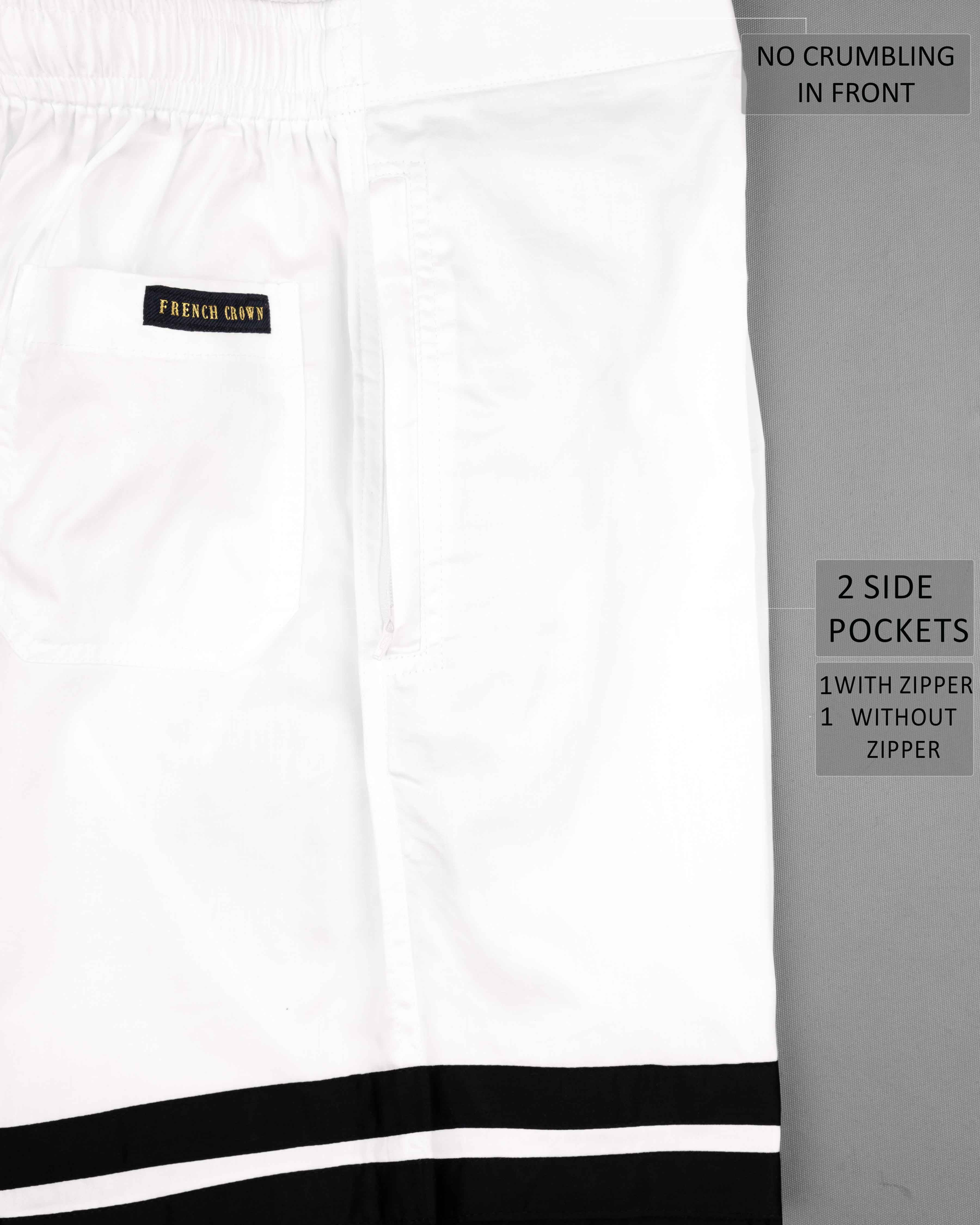 Men's Designer Shorts Side Pocket Detail Grey