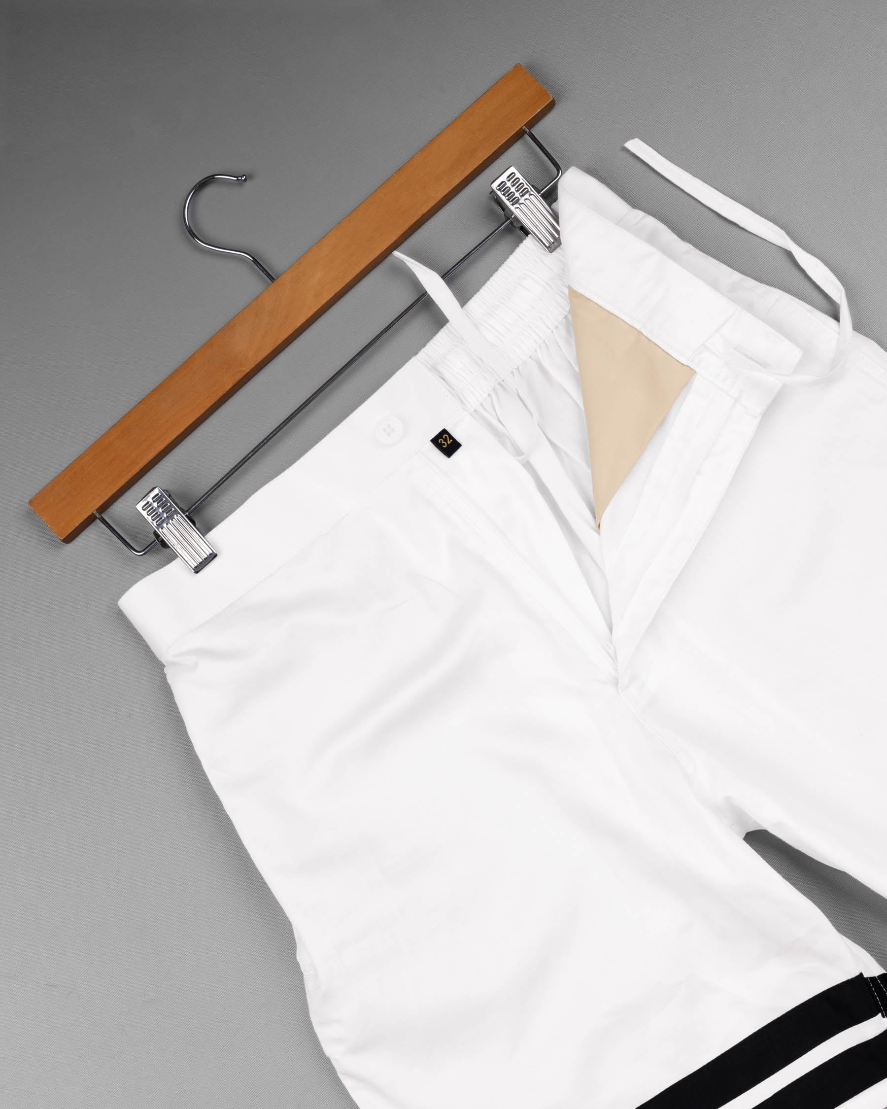 Jade Black And Bright White Plain-Solid Premium Cotton Shorts For Men