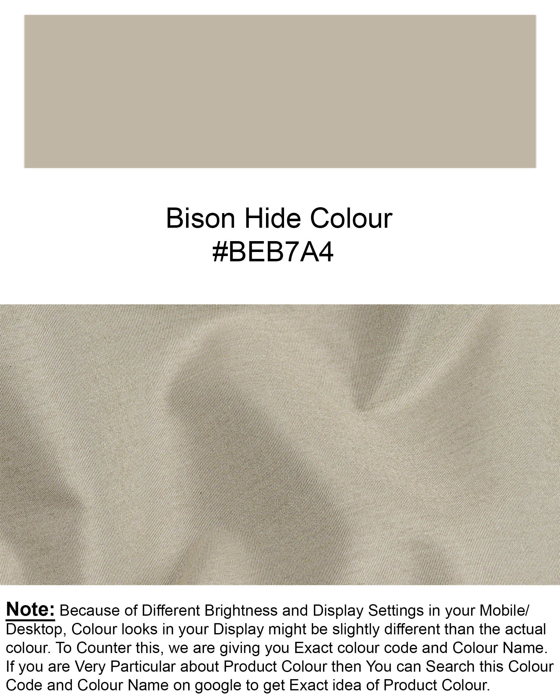 Bison Hide Brown Premium Cotton Shorts SR161-28, SR161-30, SR161-32, SR161-34, SR161-36, SR161-38, SR161-40, SR161-42, SR161-44