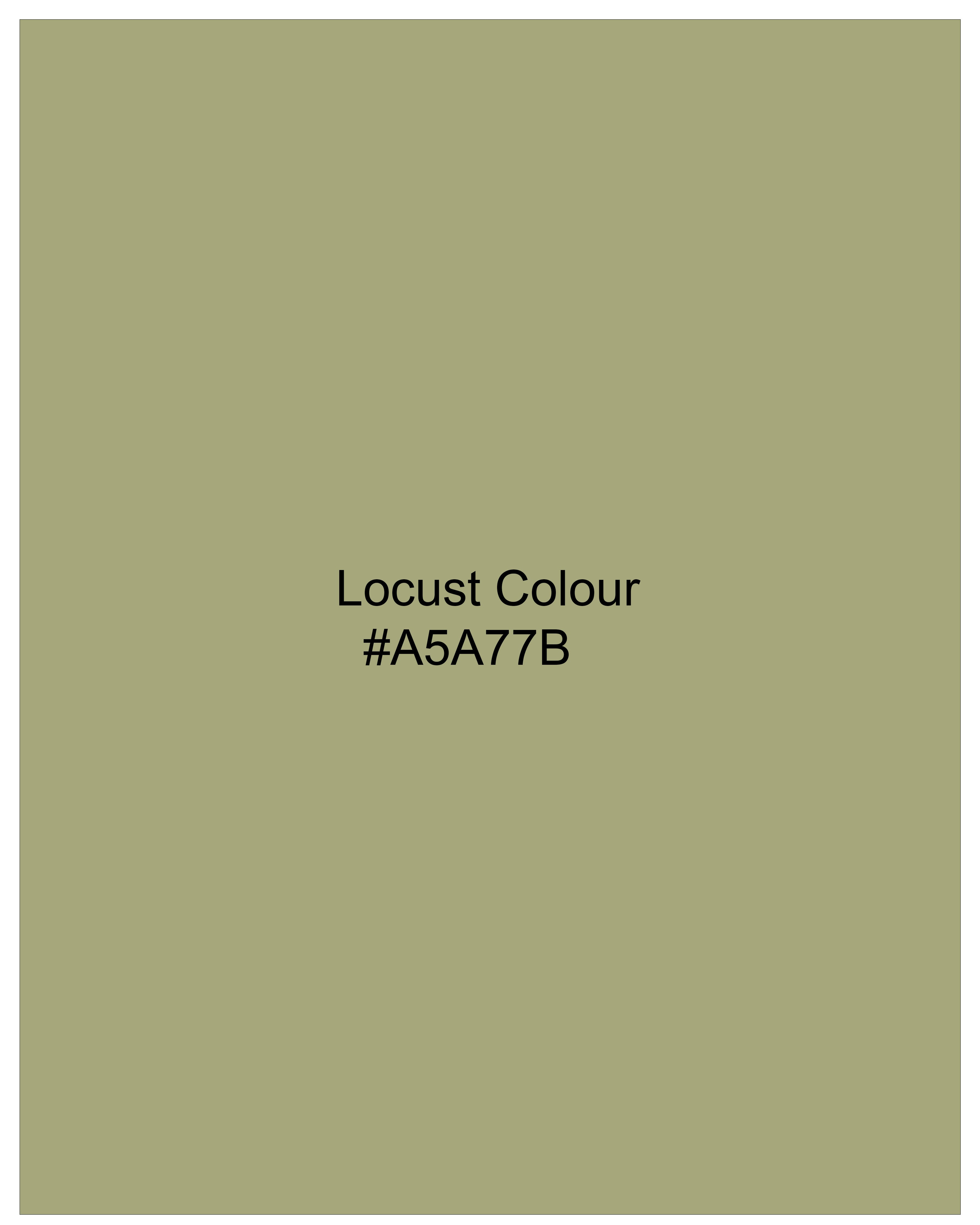 Locust Green Stretchable Denim Shorts SR182-28, SR182-30, SR182-32, SR182-34, SR182-36, SR182-38, SR182-40, SR182-42, SR182-44