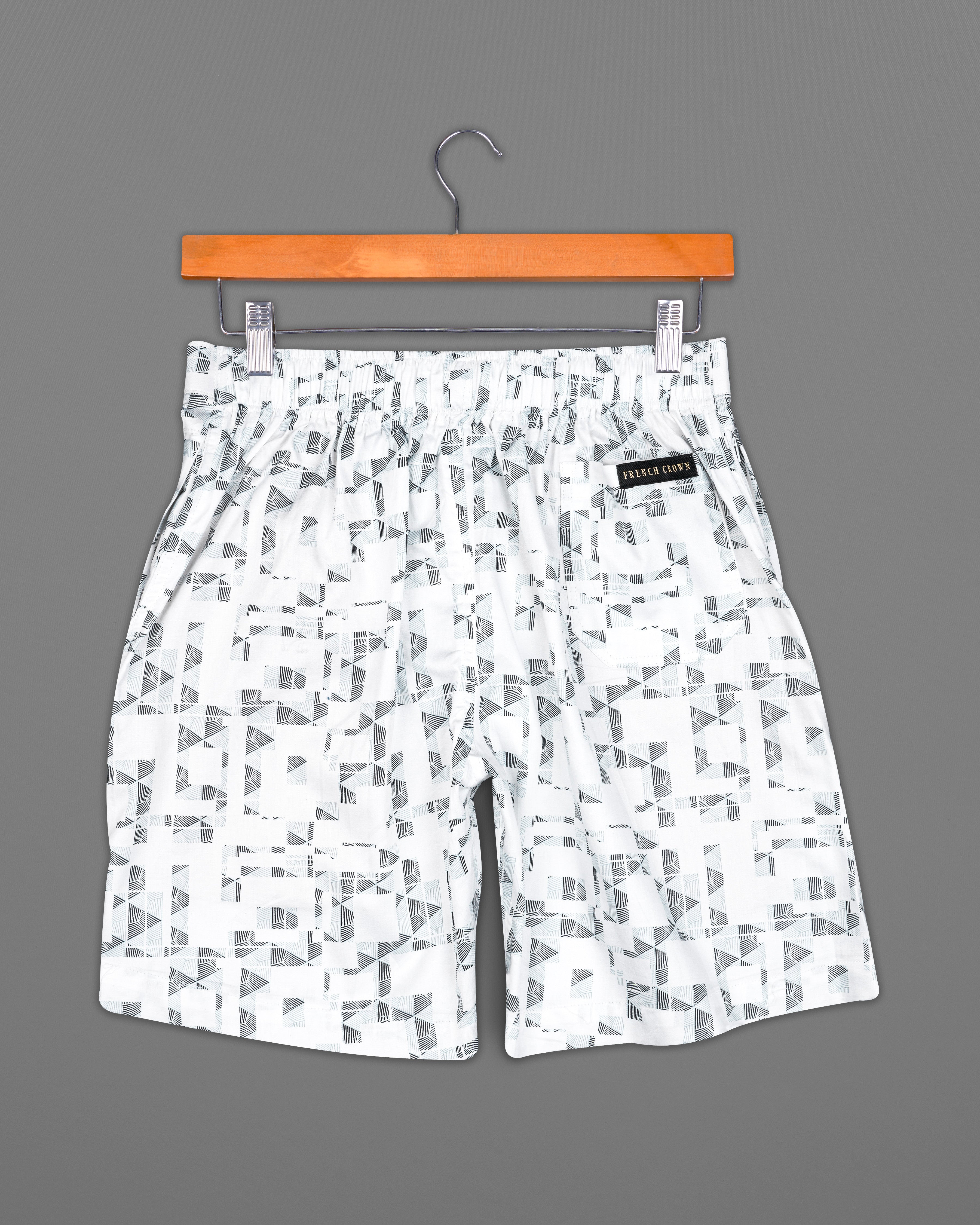 Bright White Multicolour Printed Super Soft Premium Cotton Shorts SR208-28, SR208-30, SR208-32, SR208-34, SR208-36, SR208-38, SR208-40, SR208-42, SR208-44