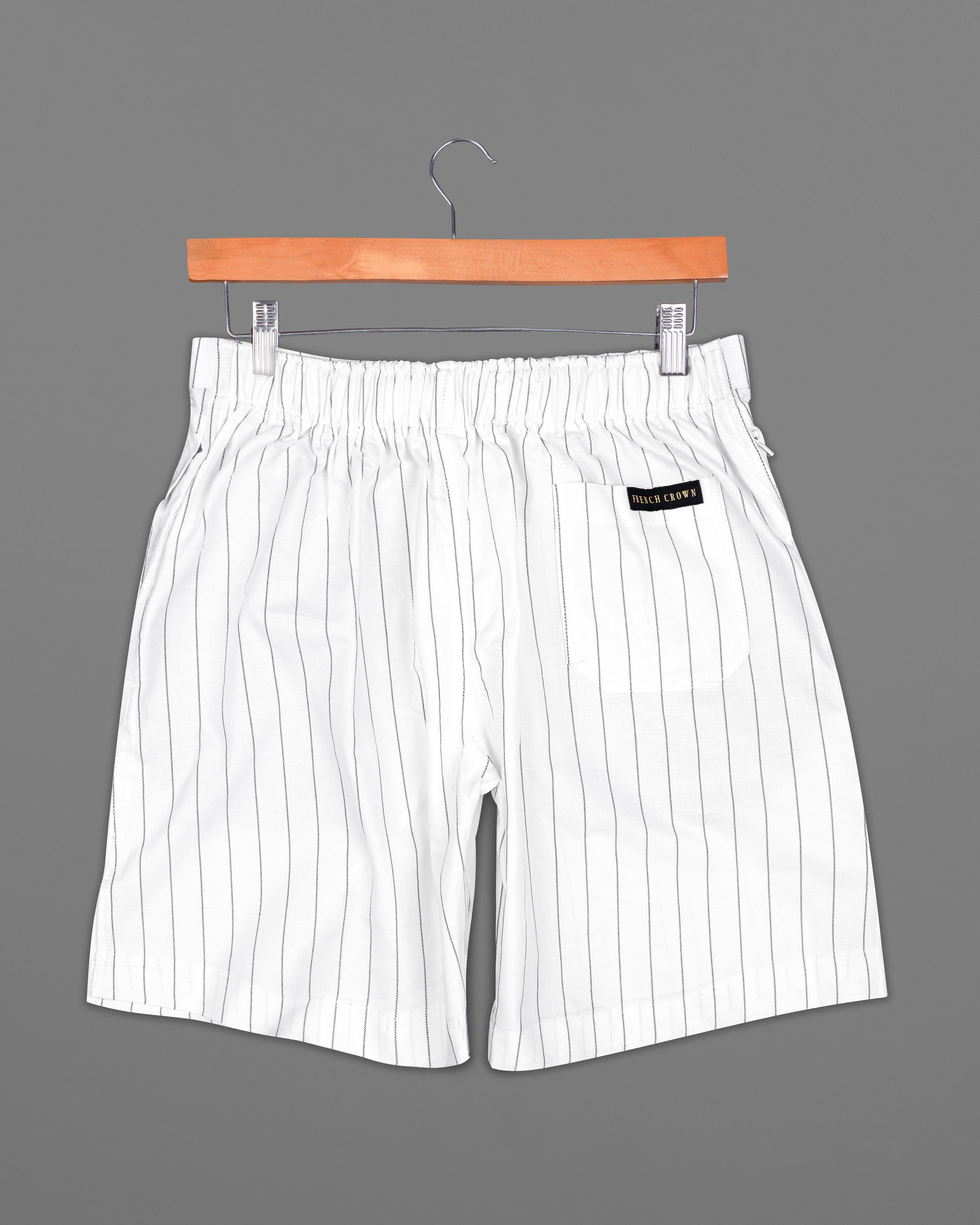 Bright White Striped Royal Oxford Shorts SR209-28, SR209-30, SR209-32, SR209-34, SR209-36, SR209-38, SR209-40, SR209-42, SR209-44