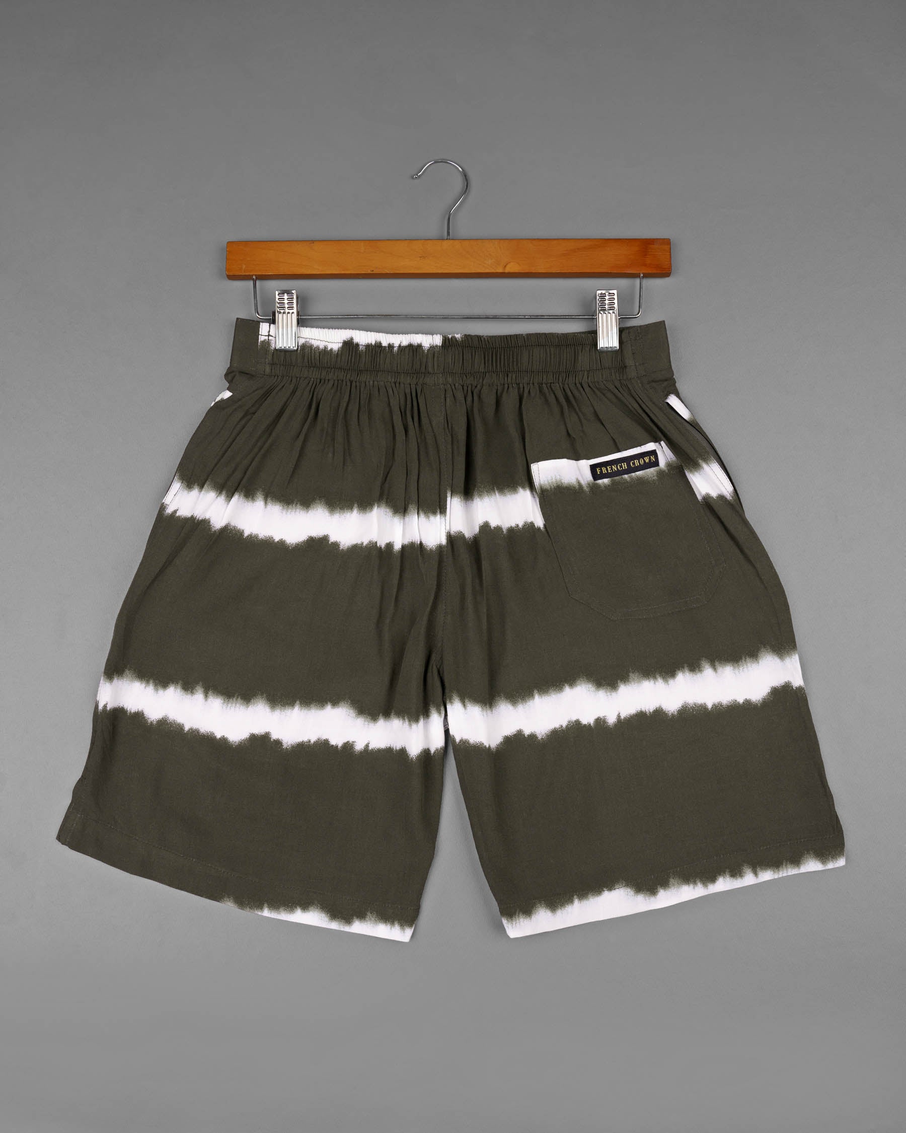 Rangitoto with White Striped Premium Tencel Shorts SR122-28, SR122-30, SR122-32, SR122-34, SR122-36, SR122-38, SR122-40, SR122-42, SR122-44