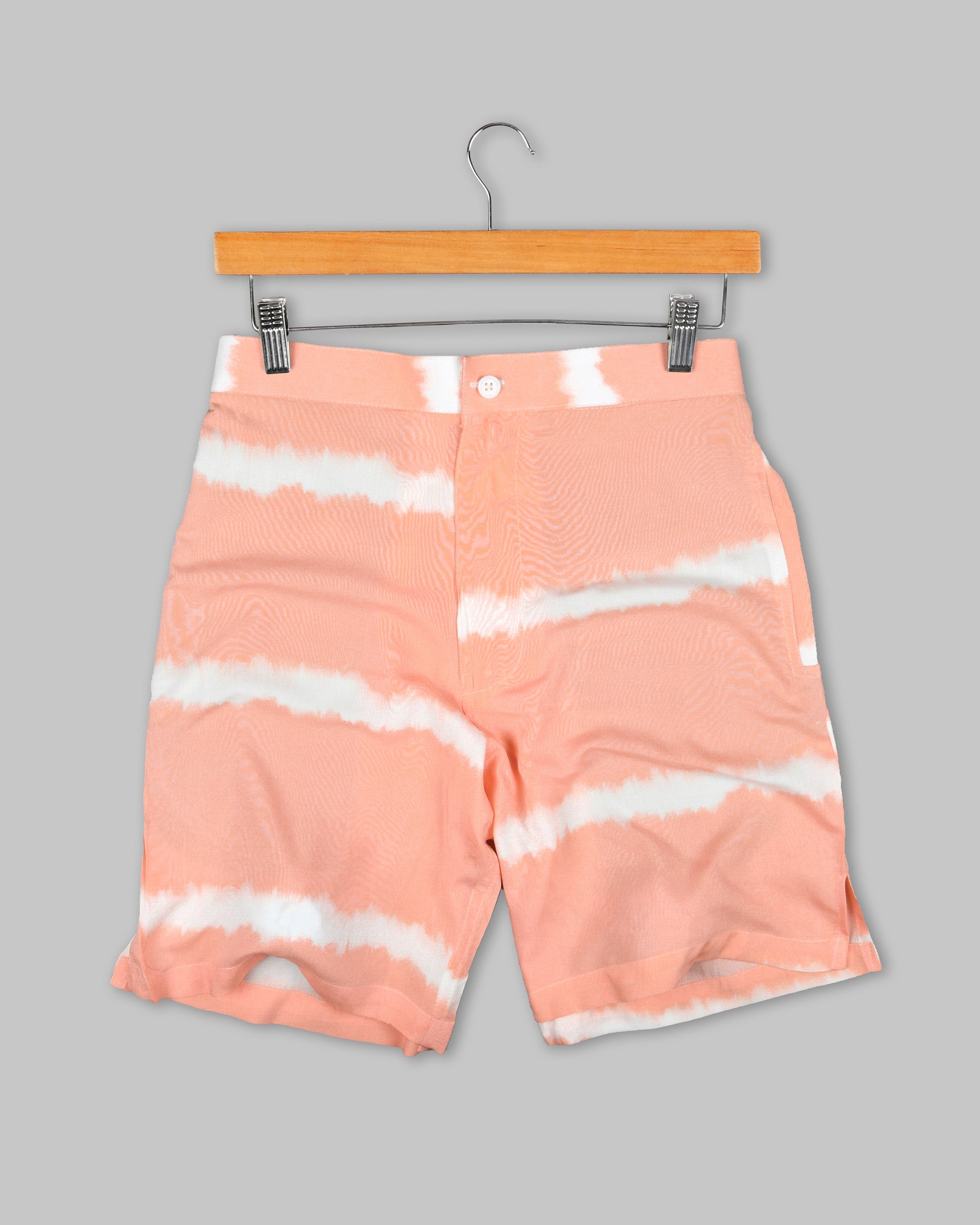 Peach Tie Dye Premium Tencel Shorts SR54-28, SR54-30, SR54-32, SR54-34, SR54-40, SR54-38, SR54-42, SR54-44, SR54-36