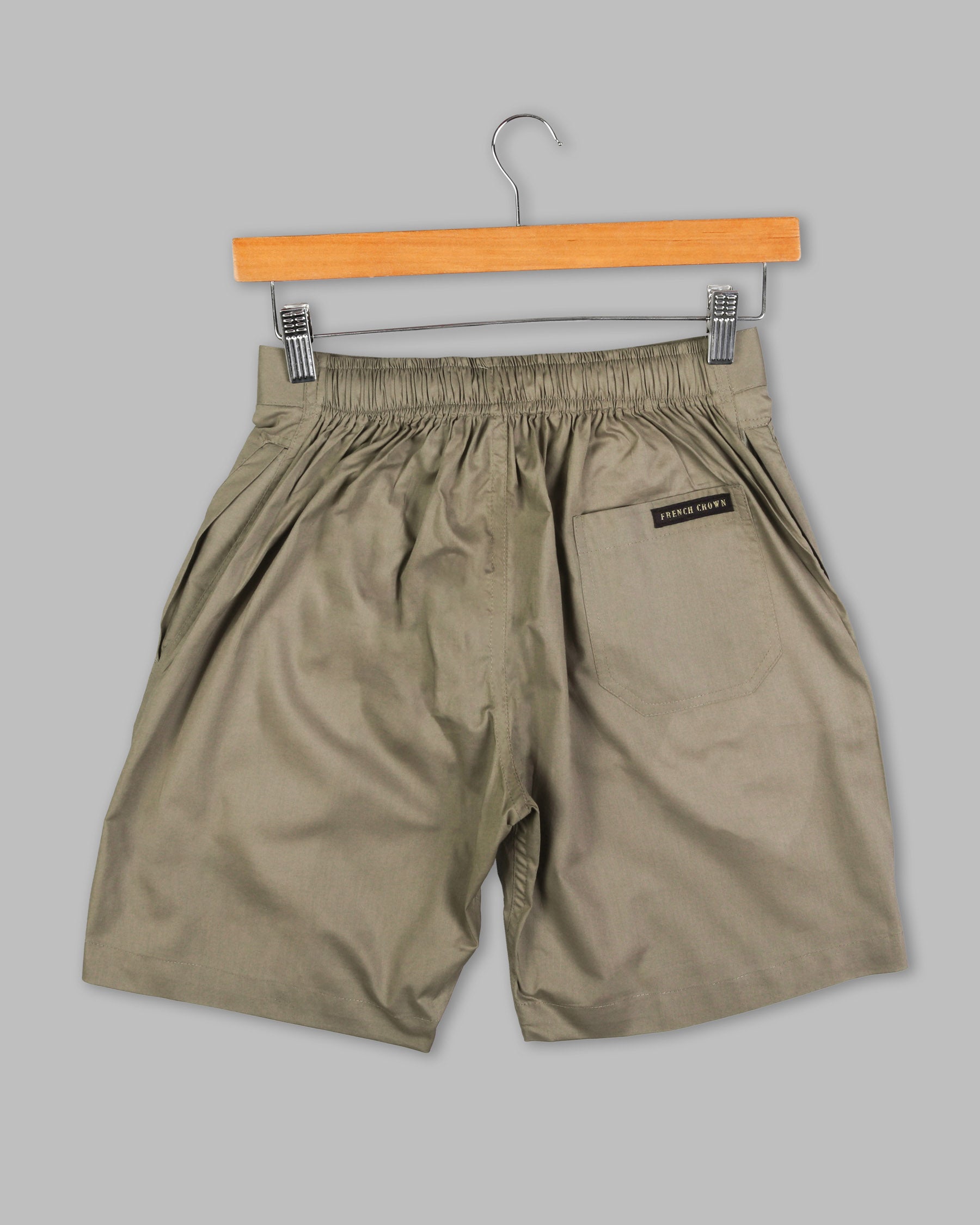 Greenish Brown Premium Cotton Shorts SR84-28, SR84-34, SR84-36, SR84-40, SR84-44, SR84-30, SR84-32, SR84-38, SR84-42