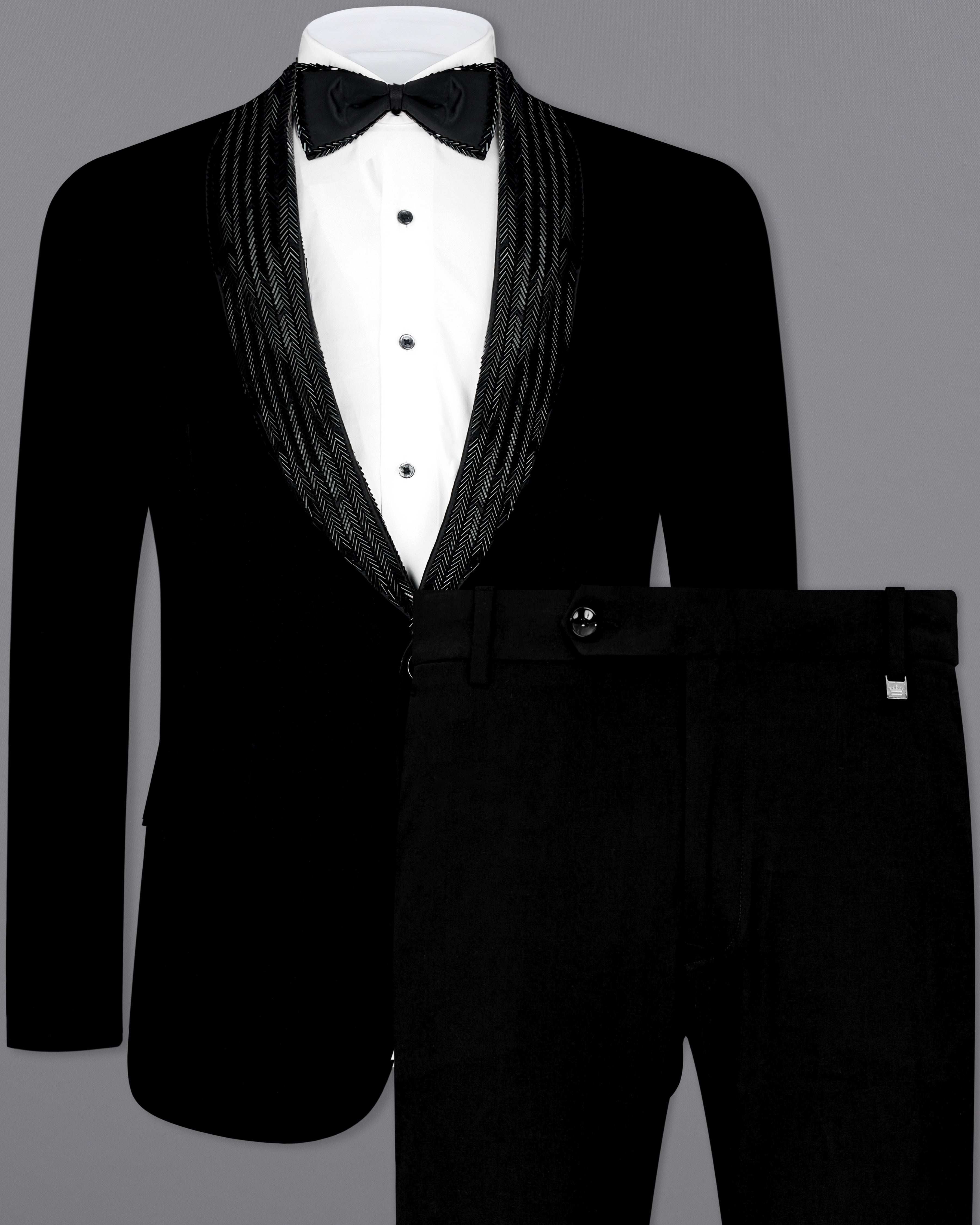 Creativo Slim Fit Solid Black Two Button Suit Jacket Blazer | The Suit Depot