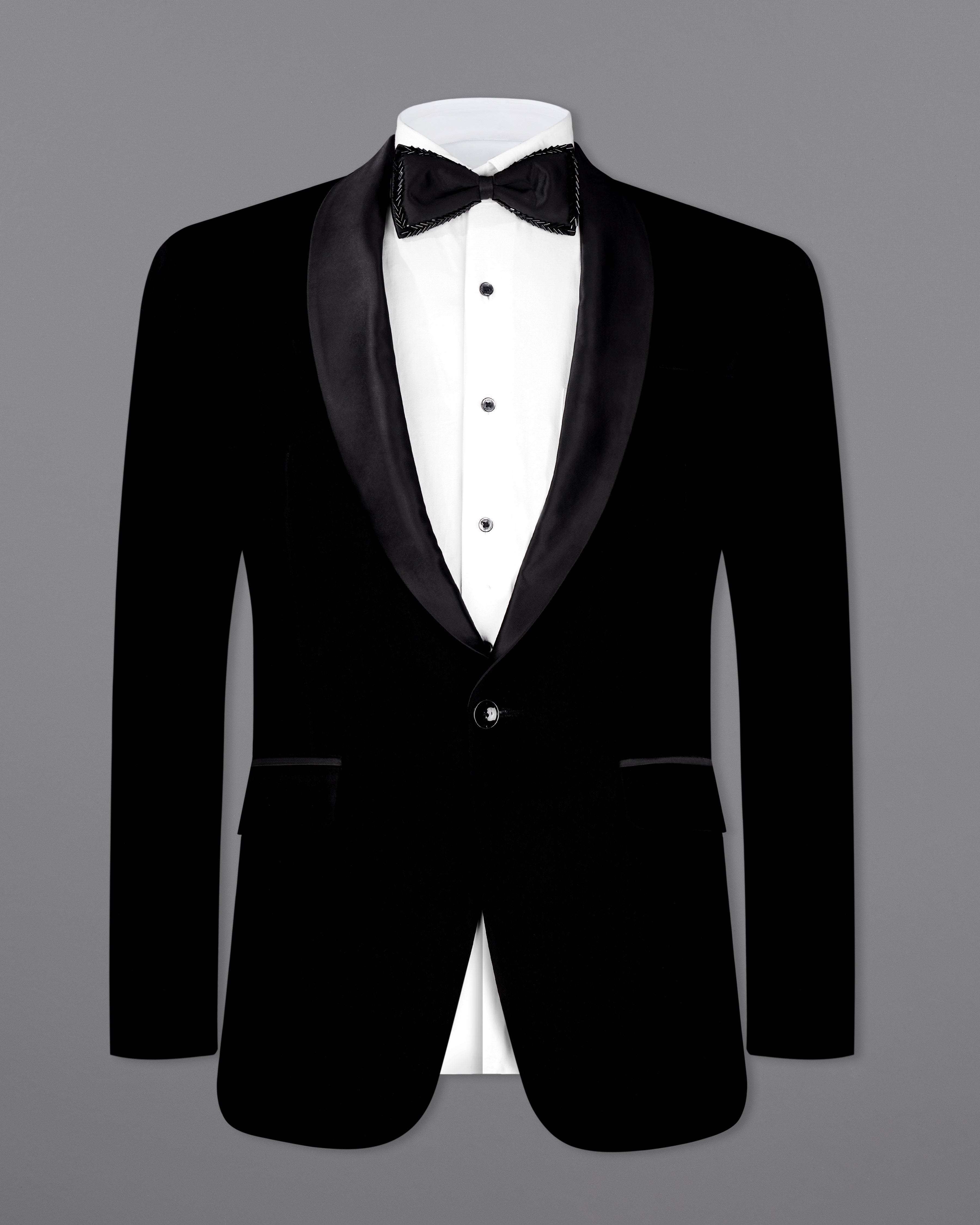 Korean Black (The Best Black We Have) Tuxedo Designer Suit ST2608-BKL-36, ST2608-BKL-38, ST2608-BKL-40, ST2608-BKL-42, ST2608-BKL-44, ST2608-BKL-46, ST2608-BKL-48, ST2608-BKL-50, ST2608-BKL-52, ST2608-BKL-54, ST2608-BKL-56, ST2608-BKL-58, ST2608-BKL-60