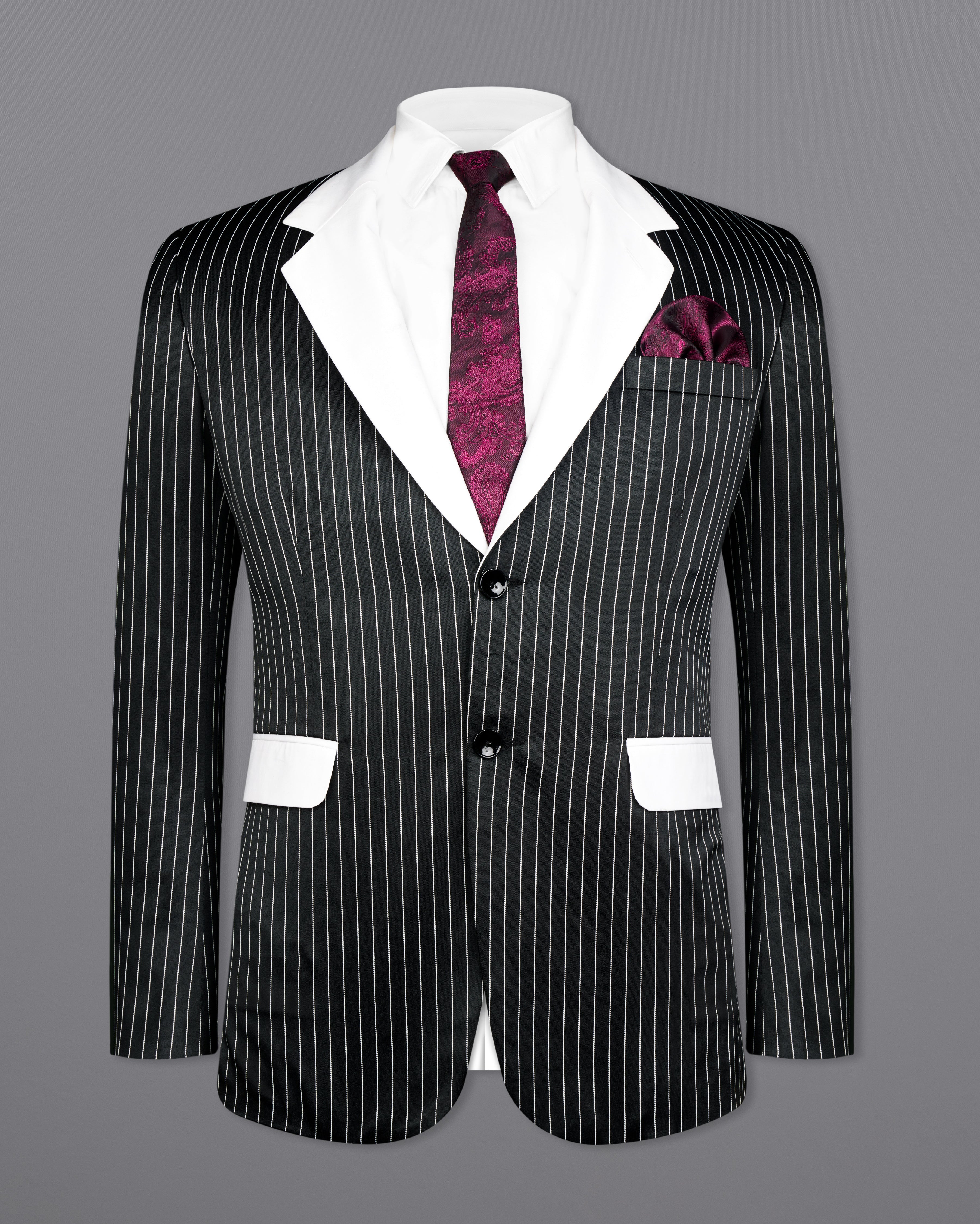 Jade Black and White Striped Designer Suit ST2612-SB-D96-36, ST2612-SB-D96-38, ST2612-SB-D96-40, ST2612-SB-D96-42, ST2612-SB-D96-44, ST2612-SB-D96-46, ST2612-SB-D96-48, ST2612-SB-D96-50, ST2612-SB-D96-52, ST2612-SB-D96-54, ST2612-SB-D96-56, ST2612-SB-D96-58, ST2612-SB-D96-60