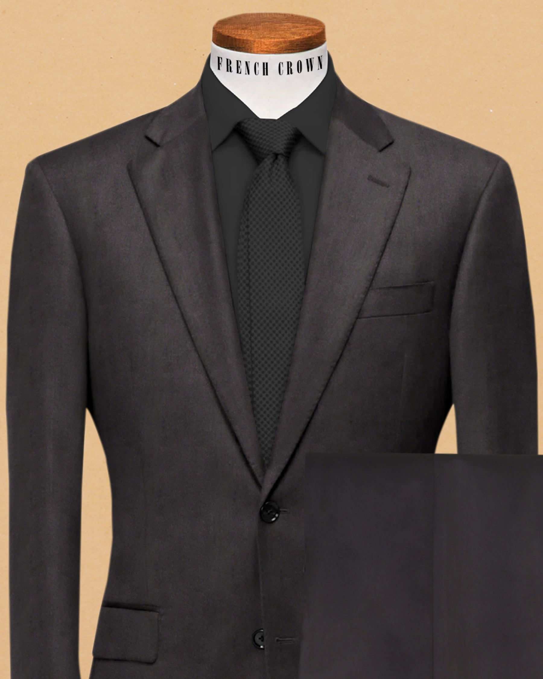 Dark Brown Lightweight Satin Suit