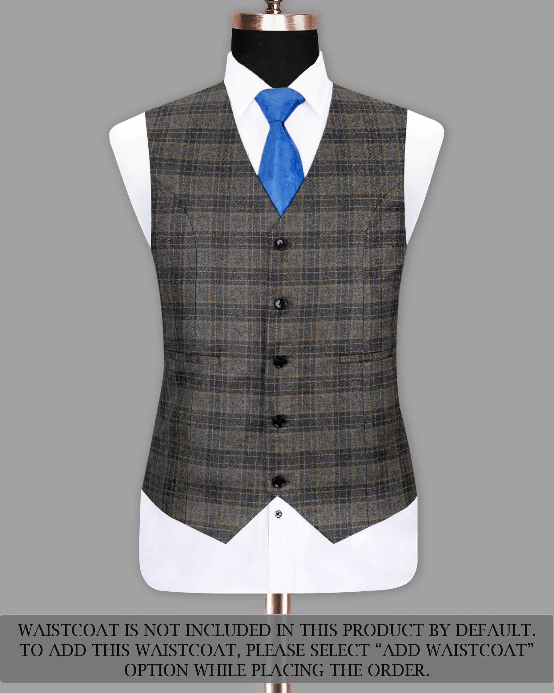 Soya Bean with Dune Brown Plaid Wool Rich Sports Suit