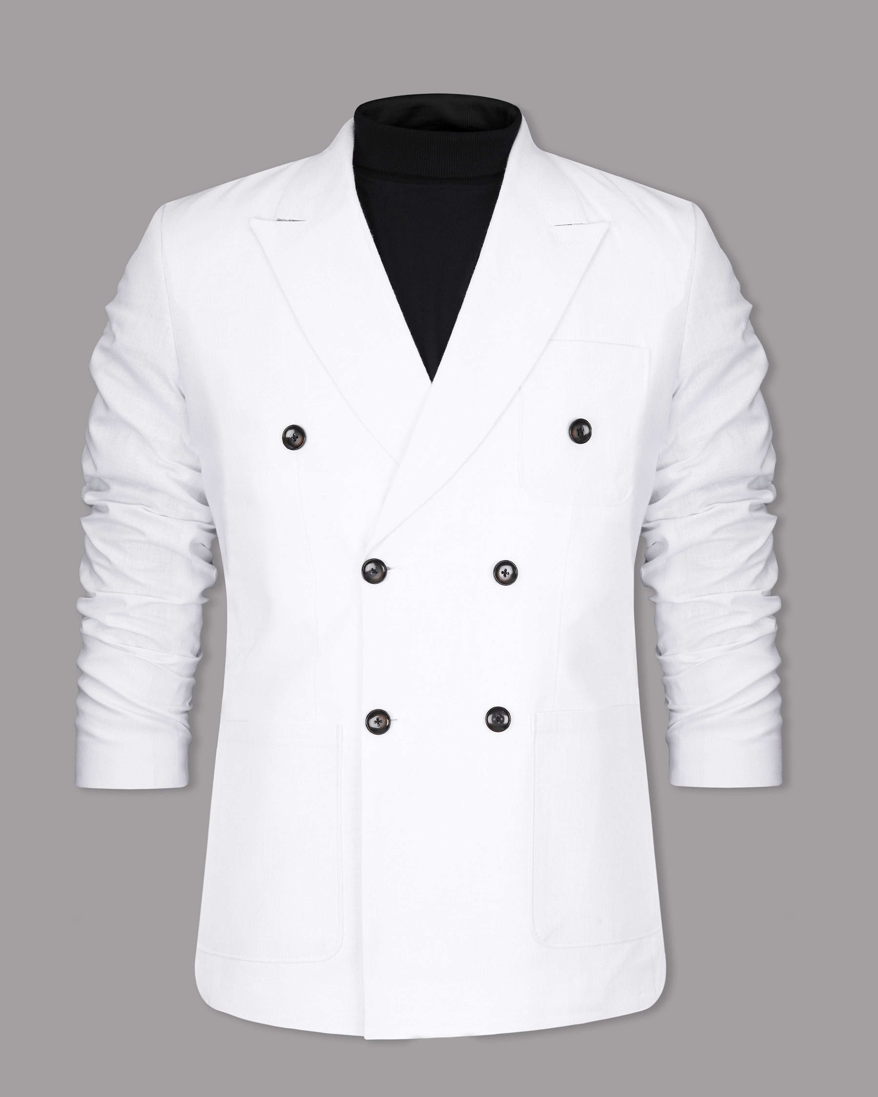 Mens white linen hot sale double breasted suit