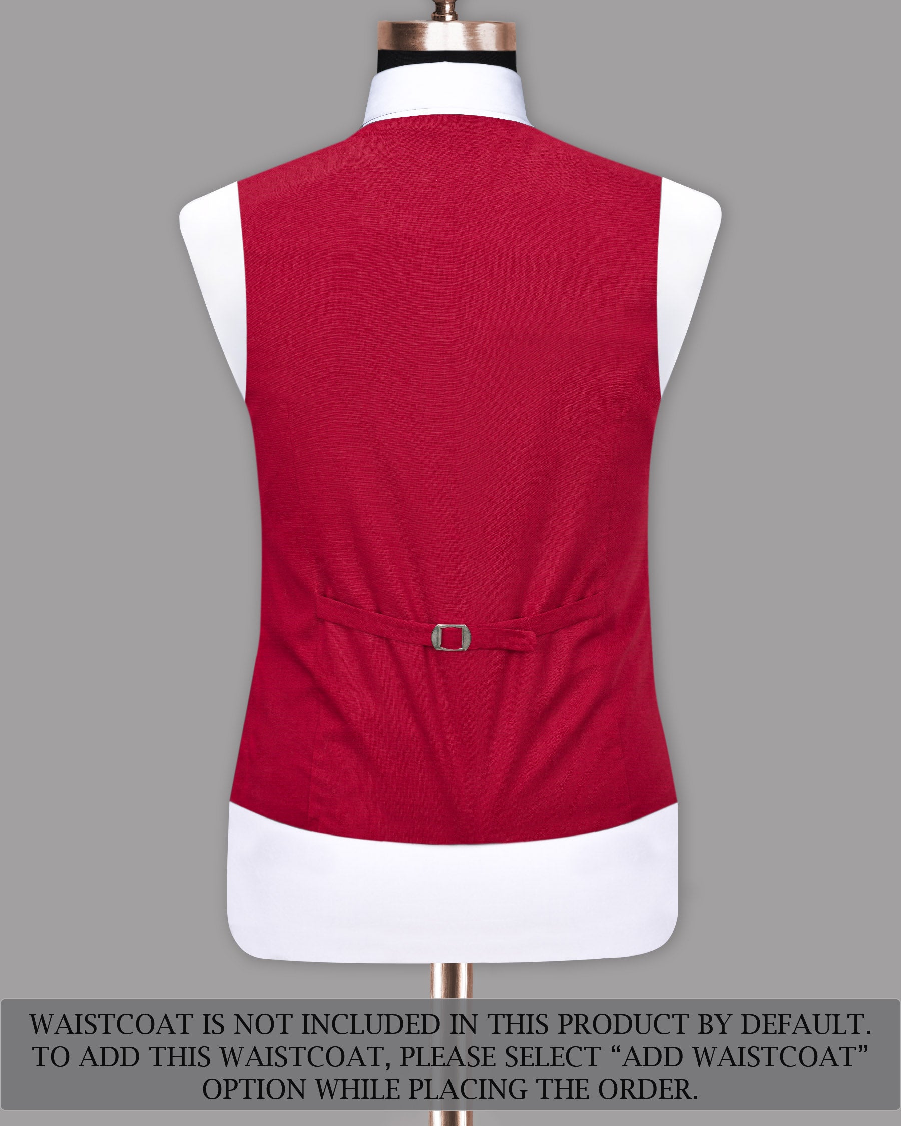 Shiraz Red Luxurious Linen Double-Breasted Sports Suit