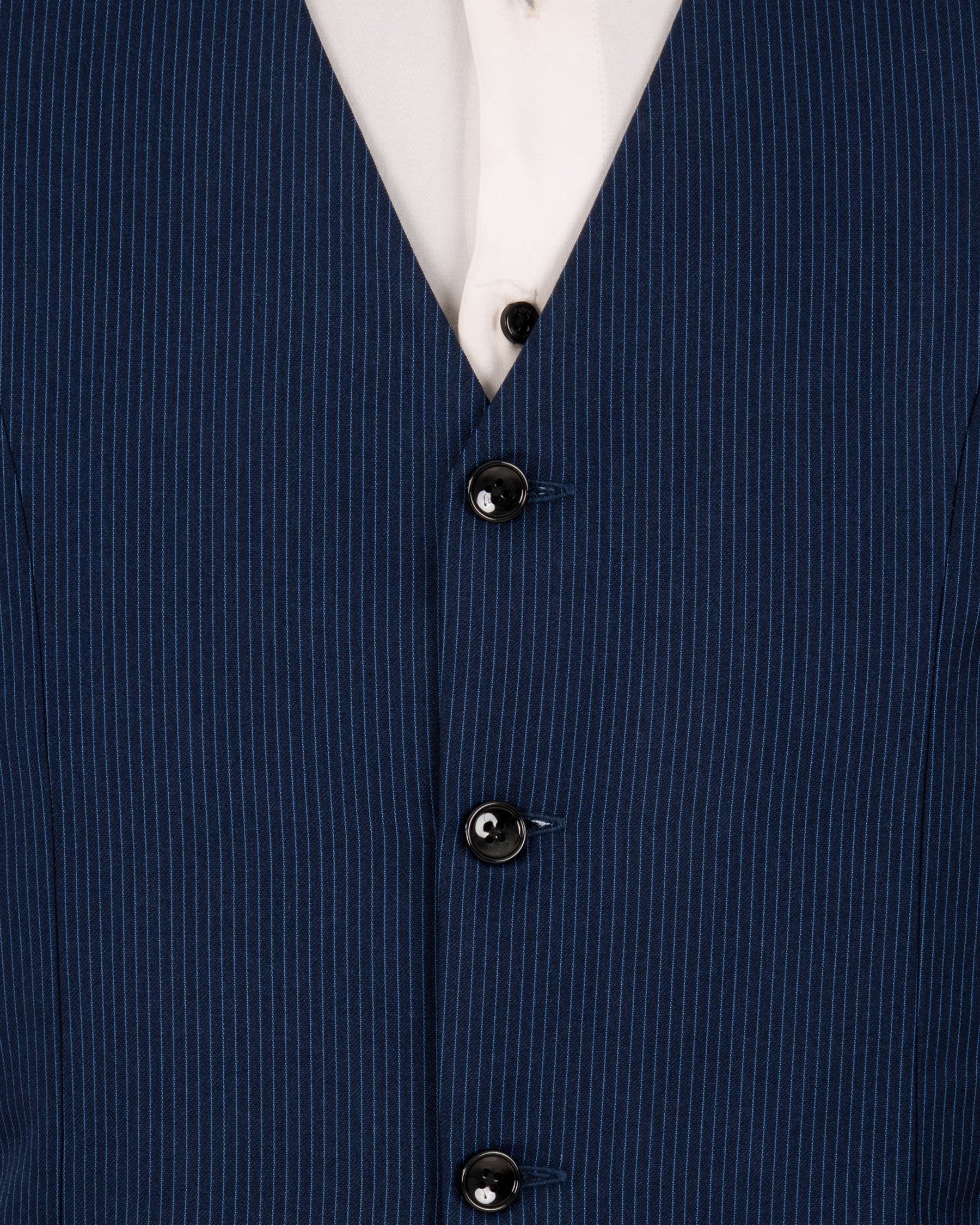 Midnight and Chambray blue Striped Woolrich Tuxedo Suit