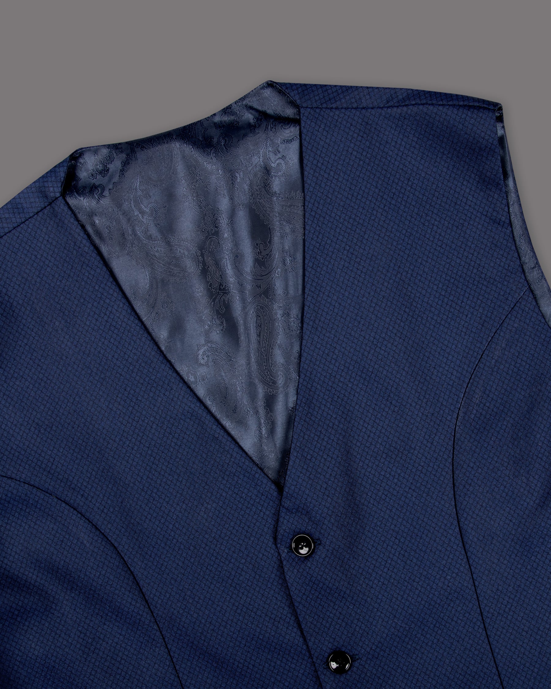 Port Gore Blue Subtle Textured Woolrich Tuxedo Suit