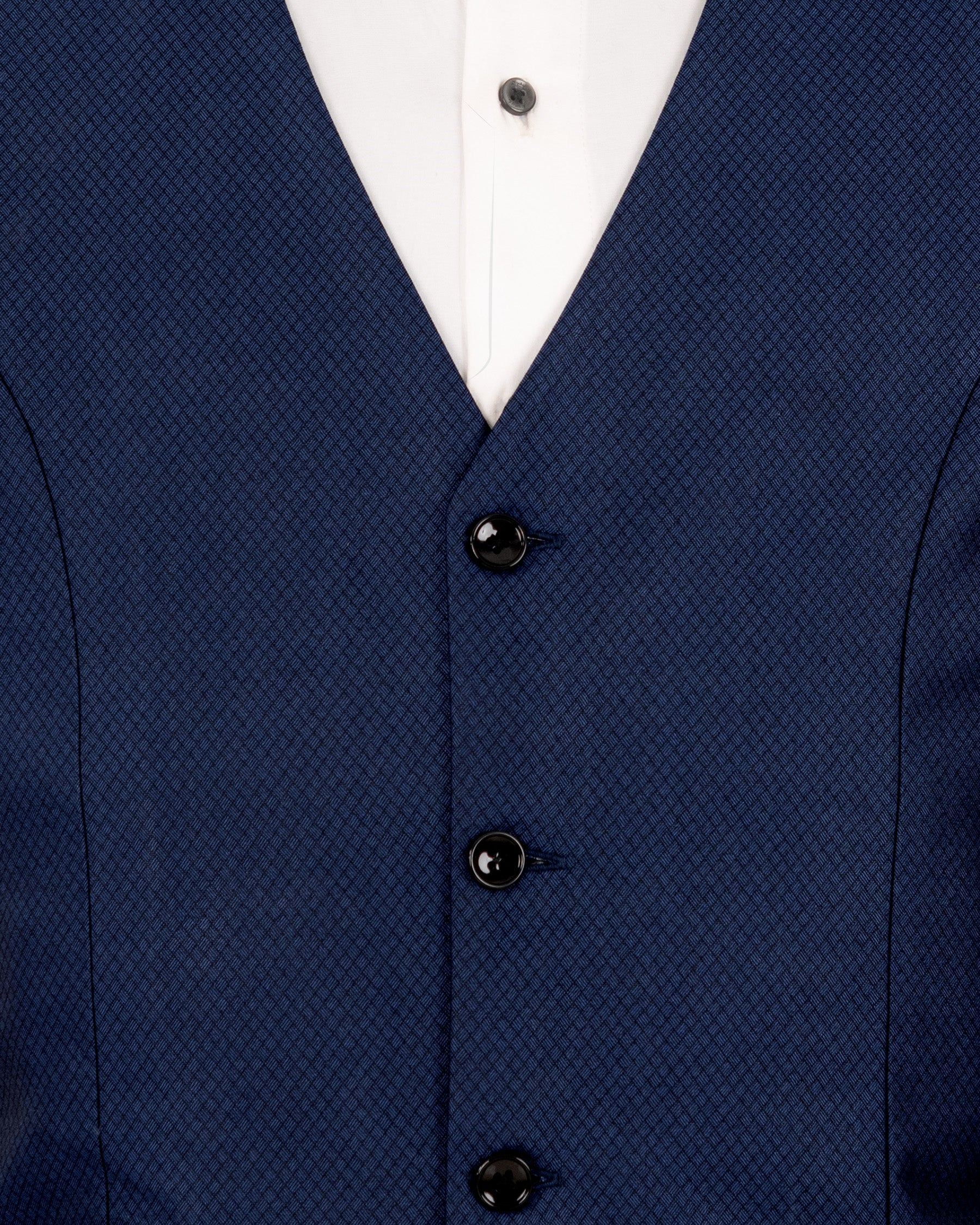 Port Gore Blue Subtle Textured Woolrich Tuxedo Suit