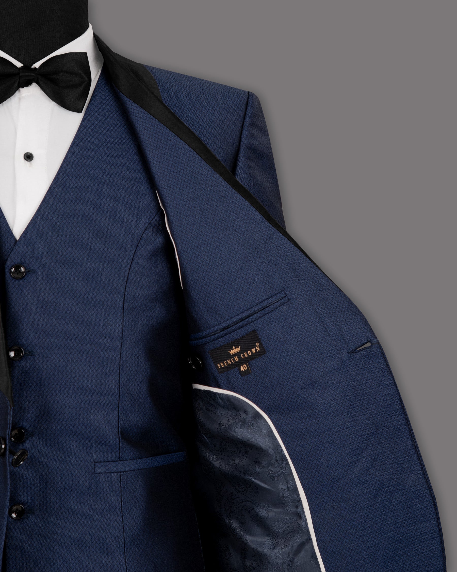 126.99US $ |Navy Blue Wedding Tuxedos Slim Fit Suits For Men Jacket Vest  And Pants Groom Men Suit Thr… | Blue tuxedo wedding, Wedding suits men, Wedding  suits groom
