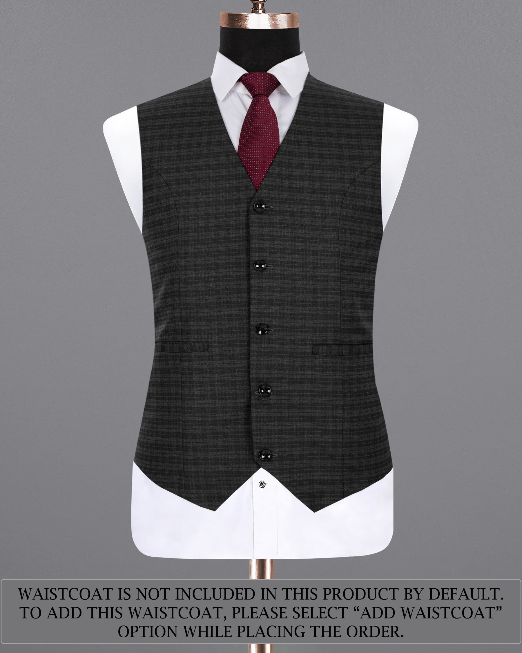 Mine Shaft Black Mandarin/Bandhgala Wool Rich Suit