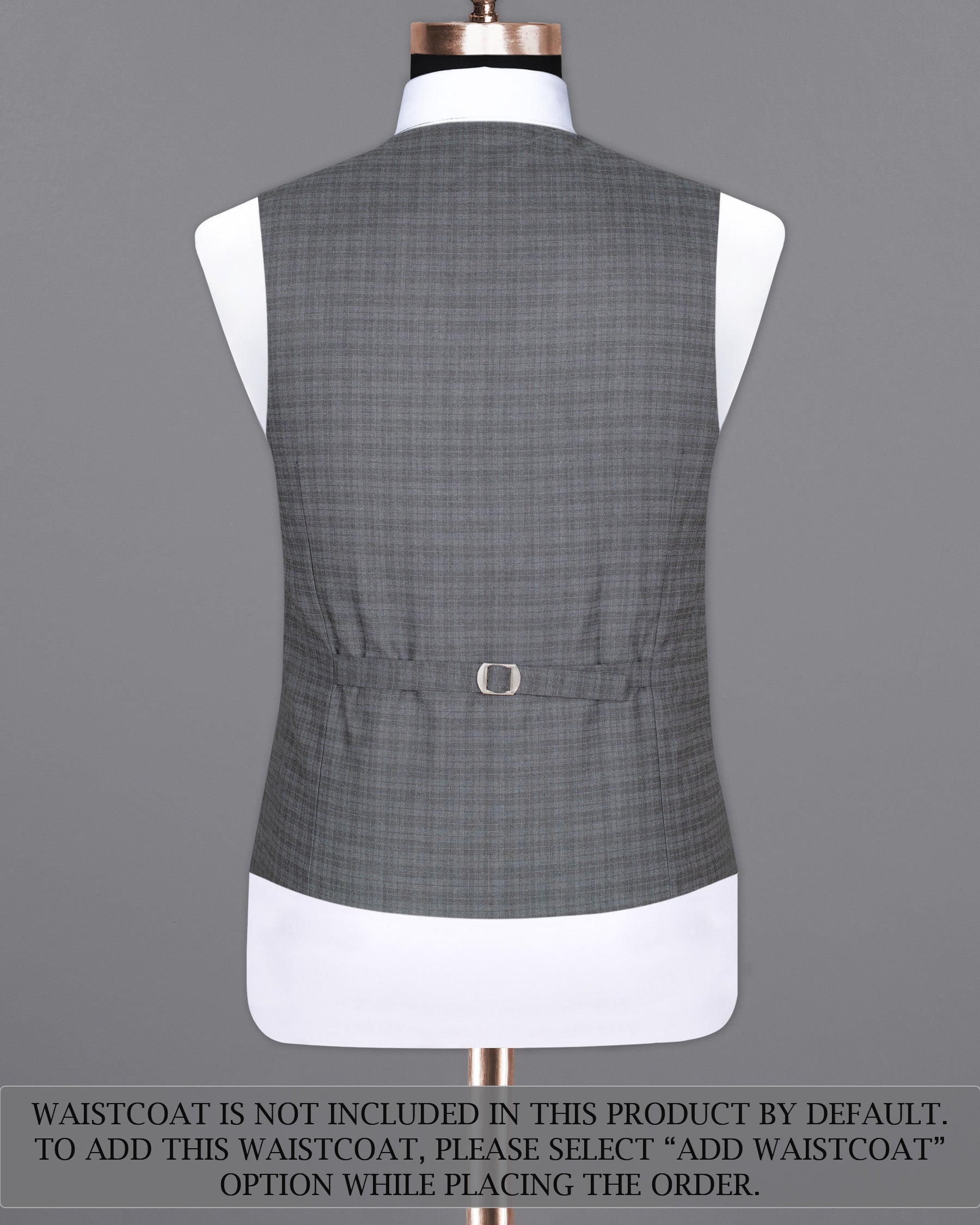 Mid Gray Wool Rich Mandarin/Bandhgala Suit